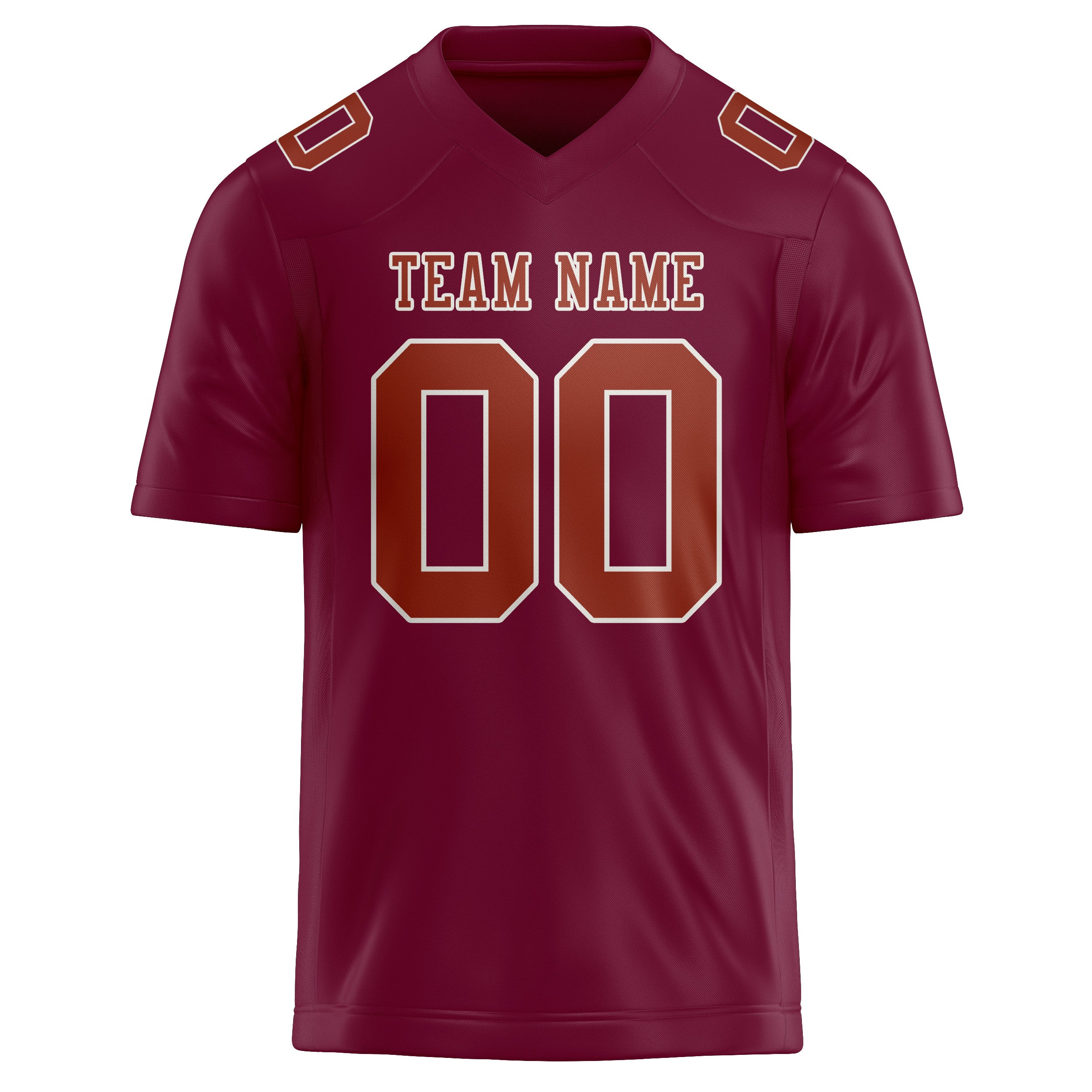 Custom Crimson Red Coral Red Football Jersey
