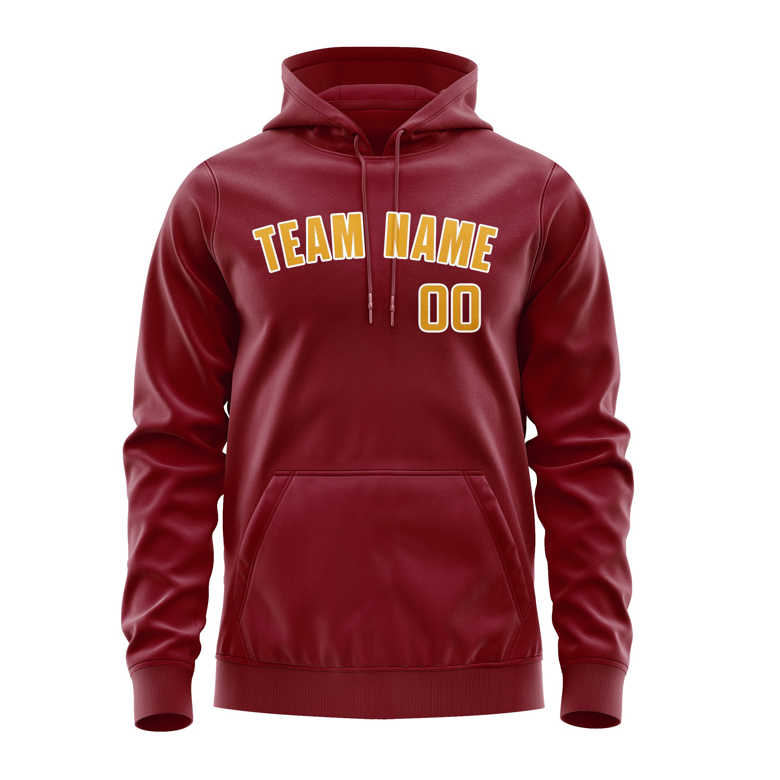 Custom Crimson Red Yellow Hoodie