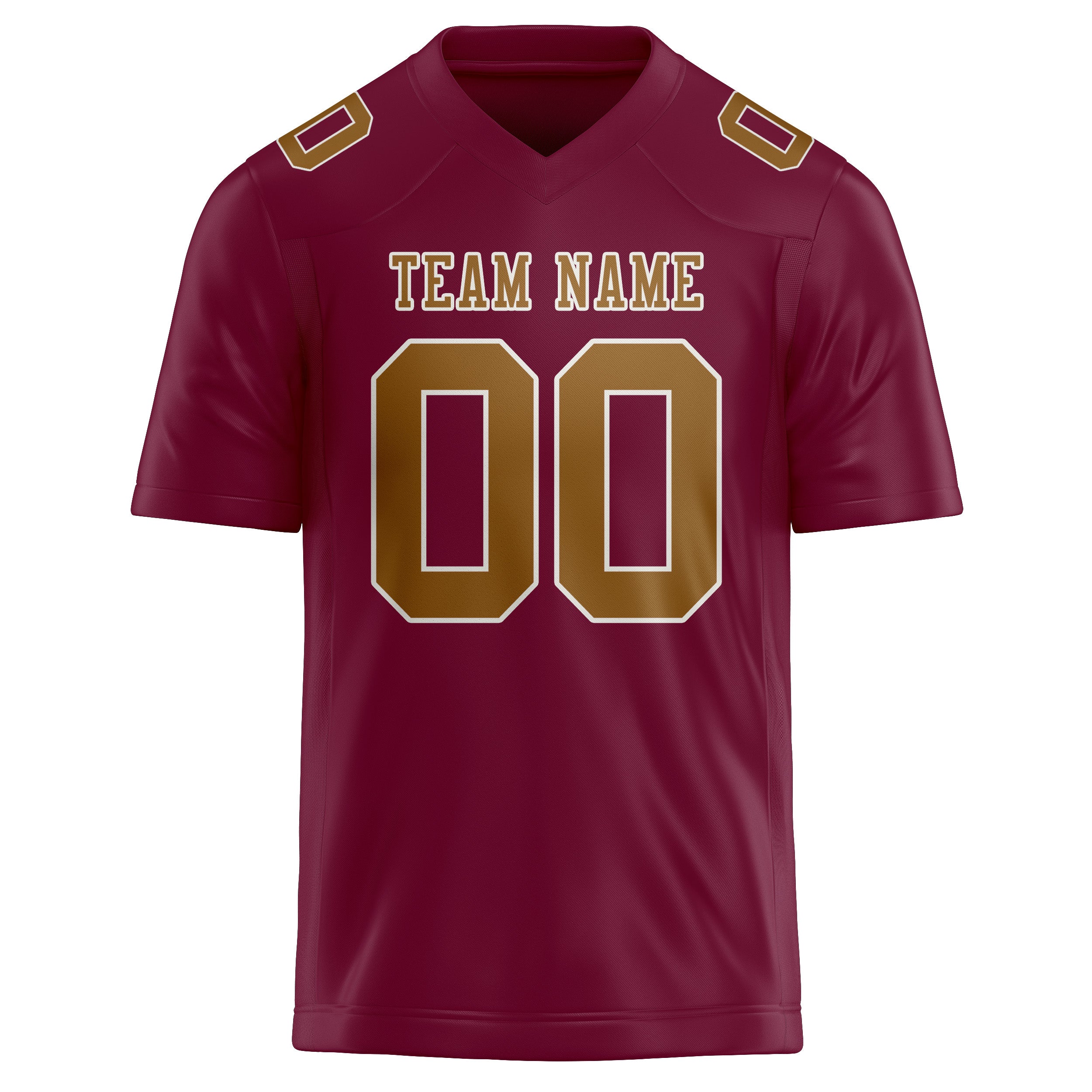 Custom Crimson Red Khaki Football Jersey