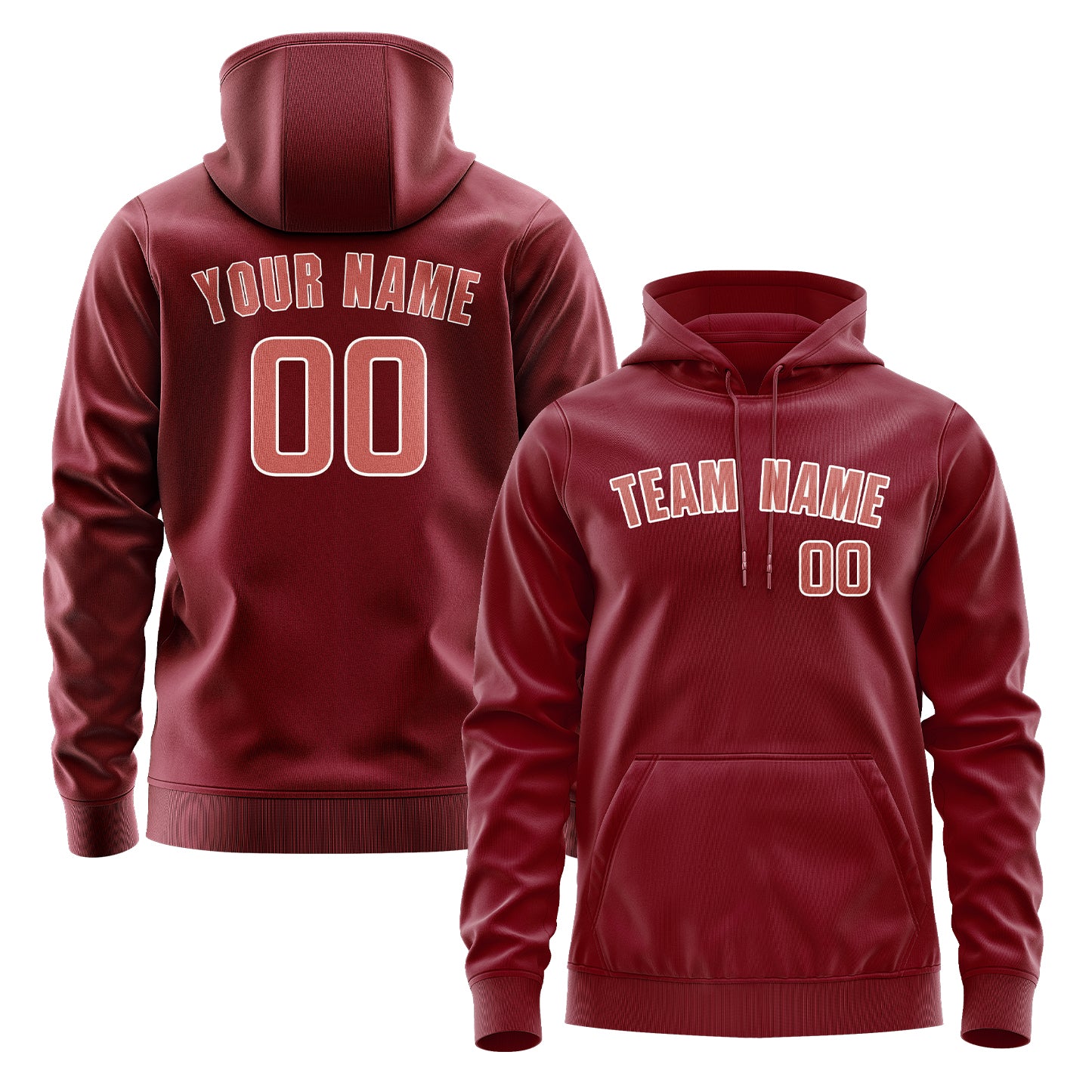 Custom Crimson Red Copper Rose Hoodie