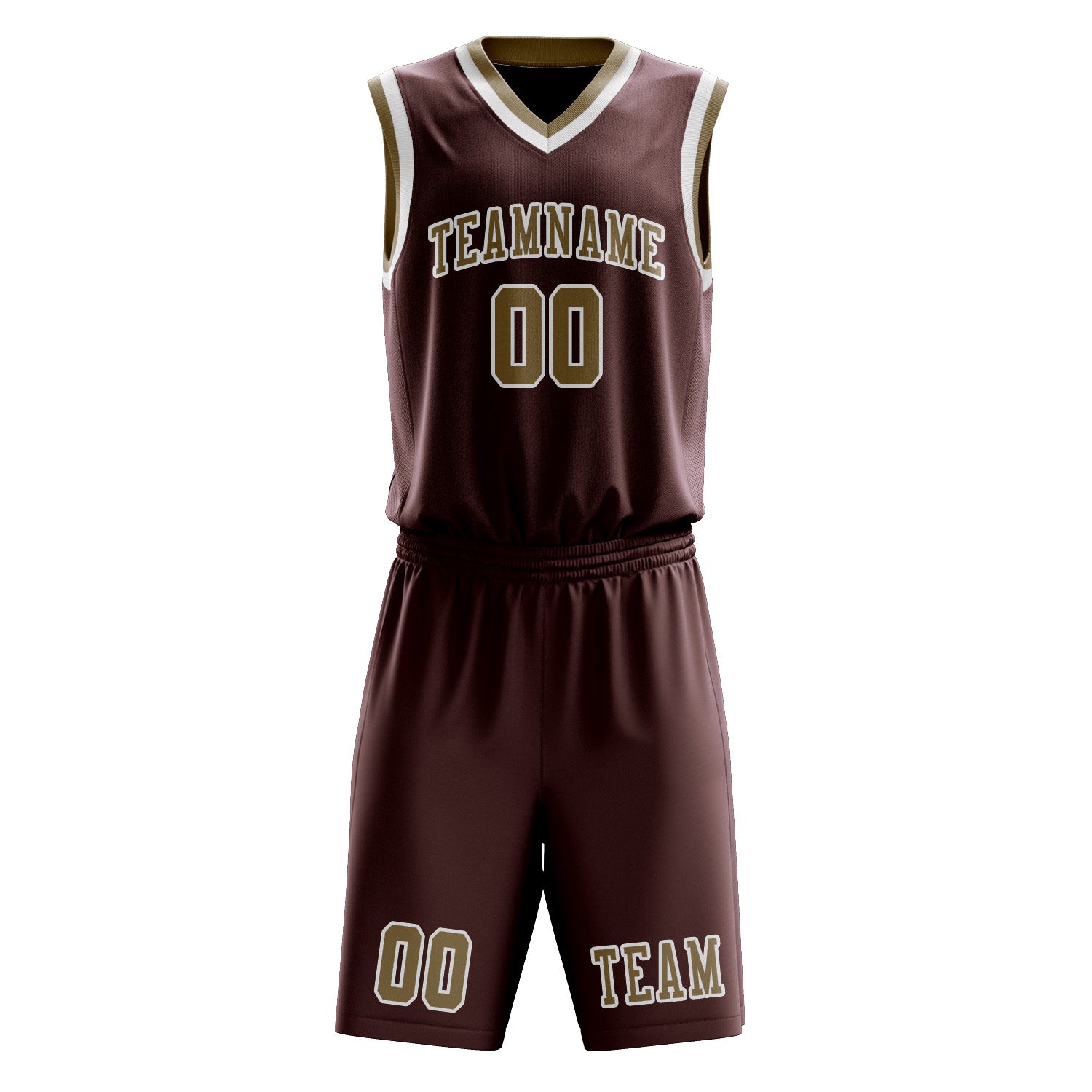 Custom Crimson Red Light Khaki Basketball Set