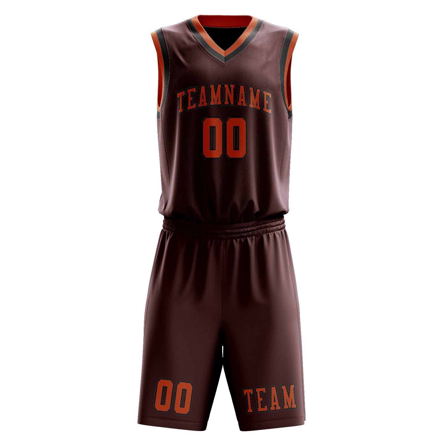 Custom Crimson Red Orange Basketball Set