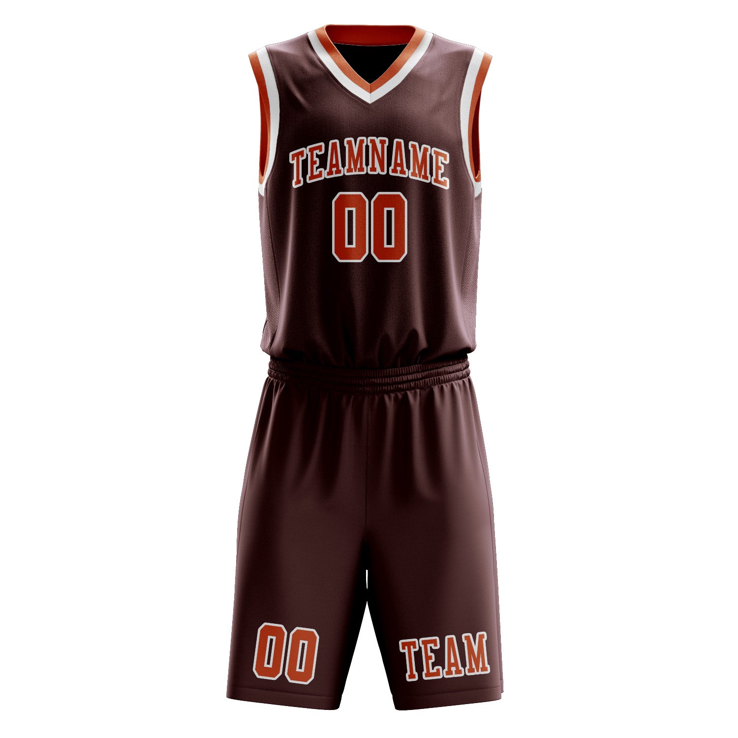 Custom Crimson Red Orange Basketball Set