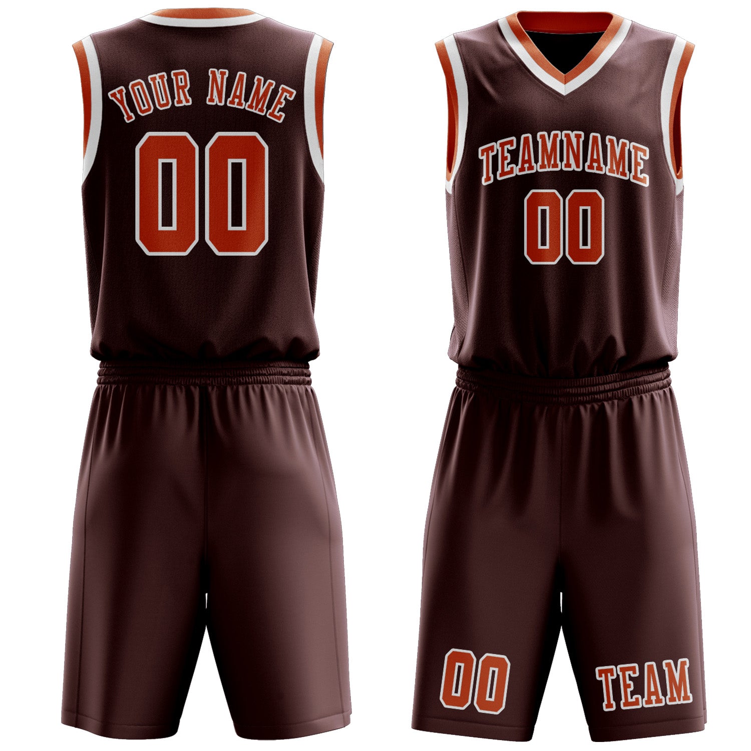 Custom Crimson Red Orange Basketball Set