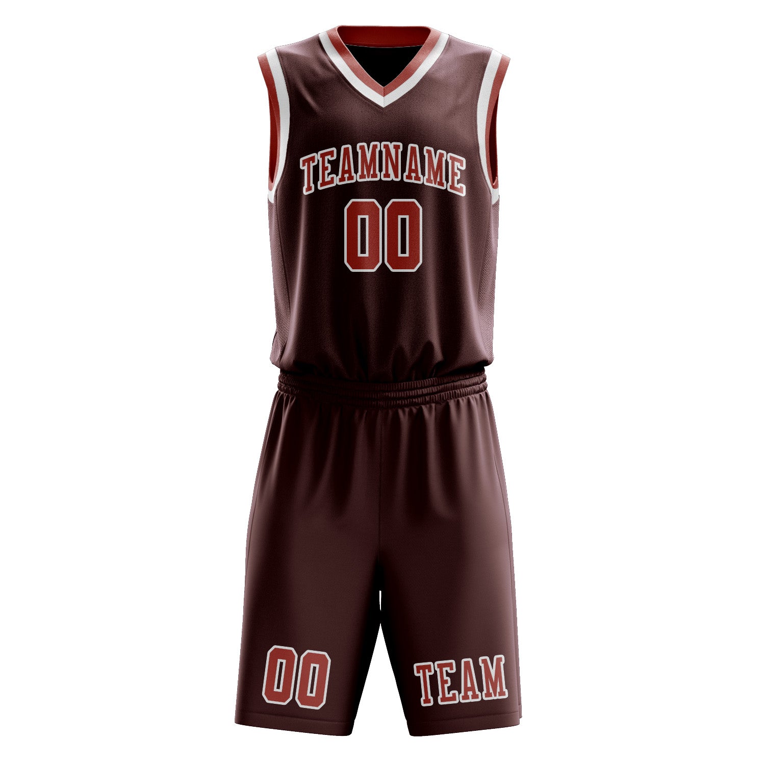 Custom Crimson Red Copper Rose Basketball Set