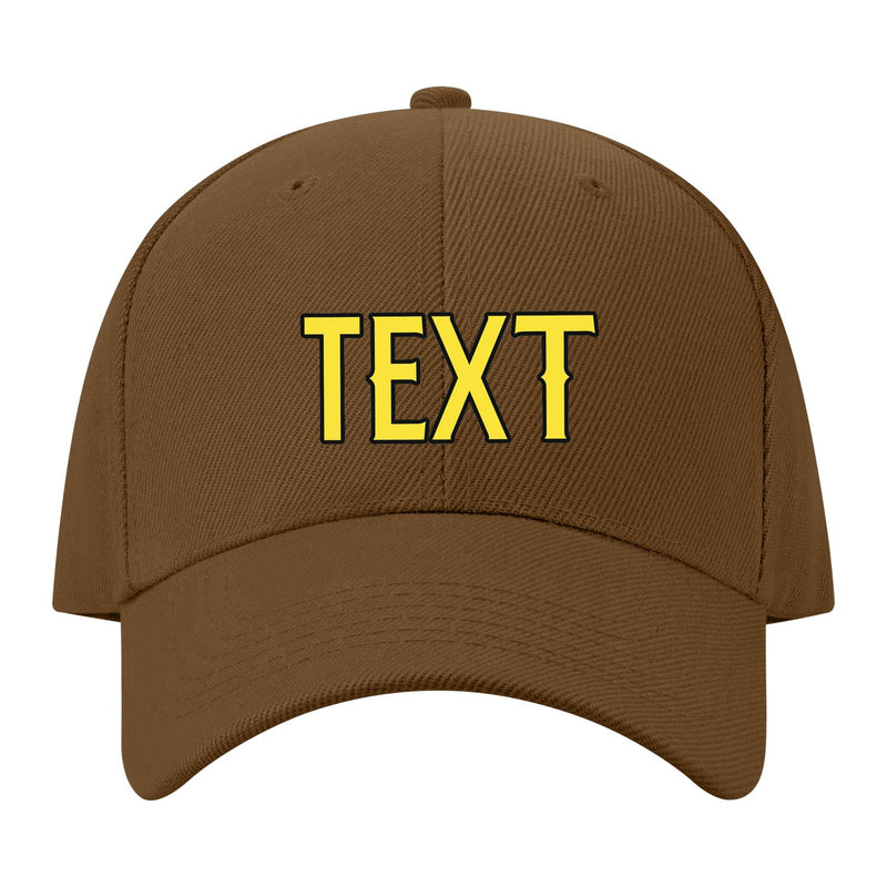 Custom Khaki Light Coral Red Hat 15B21726