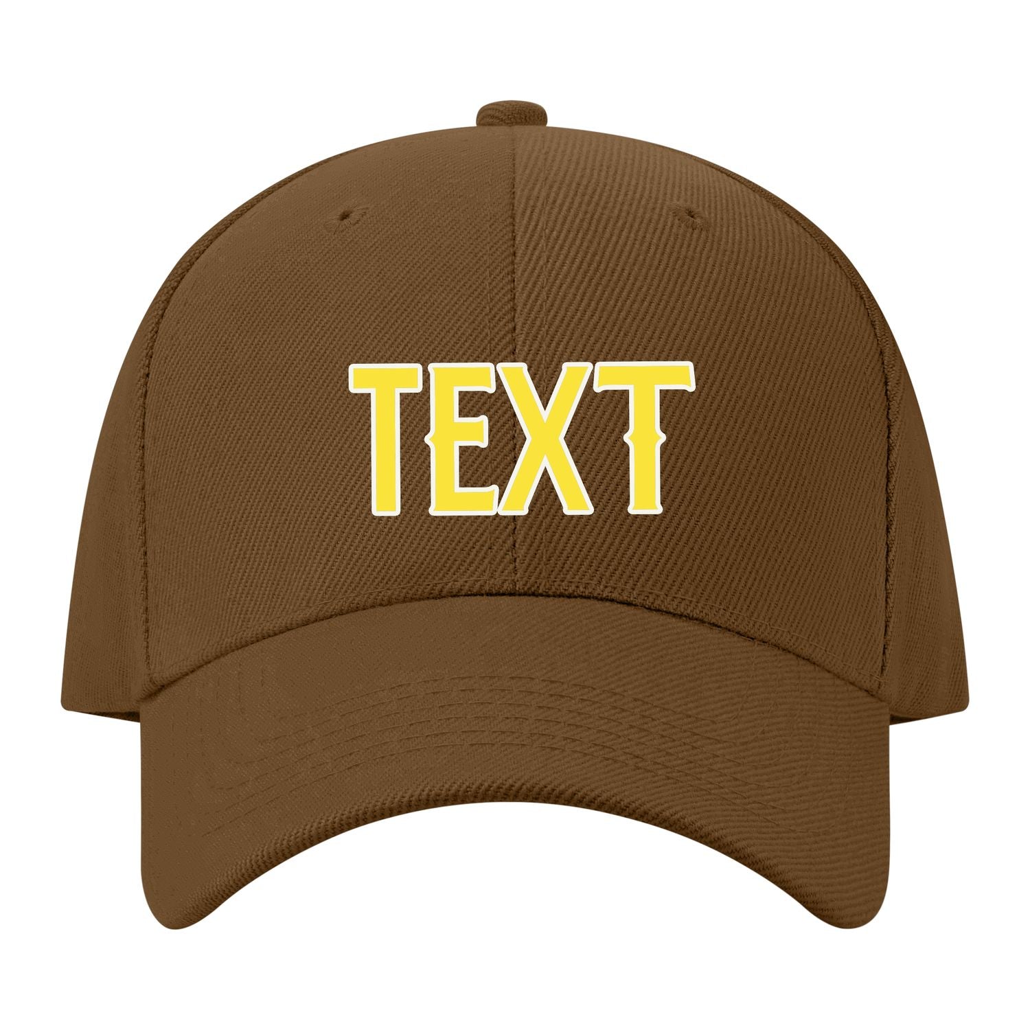 Custom Khaki Light Coral Red Hat 15B21826
