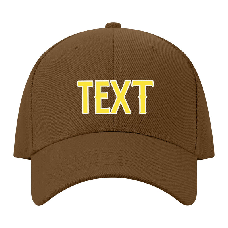 Custom Khaki Light Coral Red Hat 15B21826