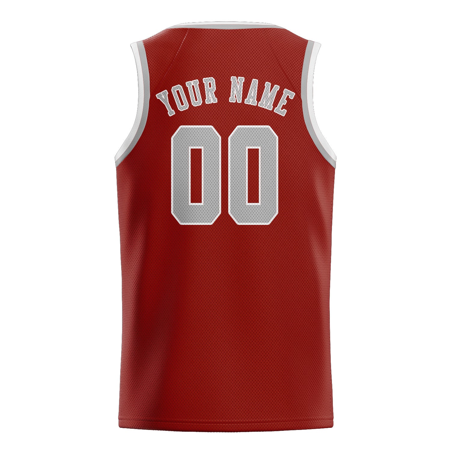 Custom Coral Red Gray Basketball Jersey