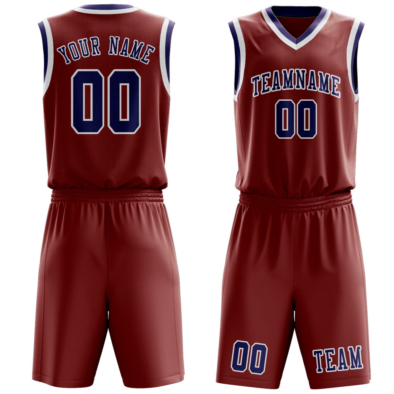 Custom Coral Red Purple Basketball Set