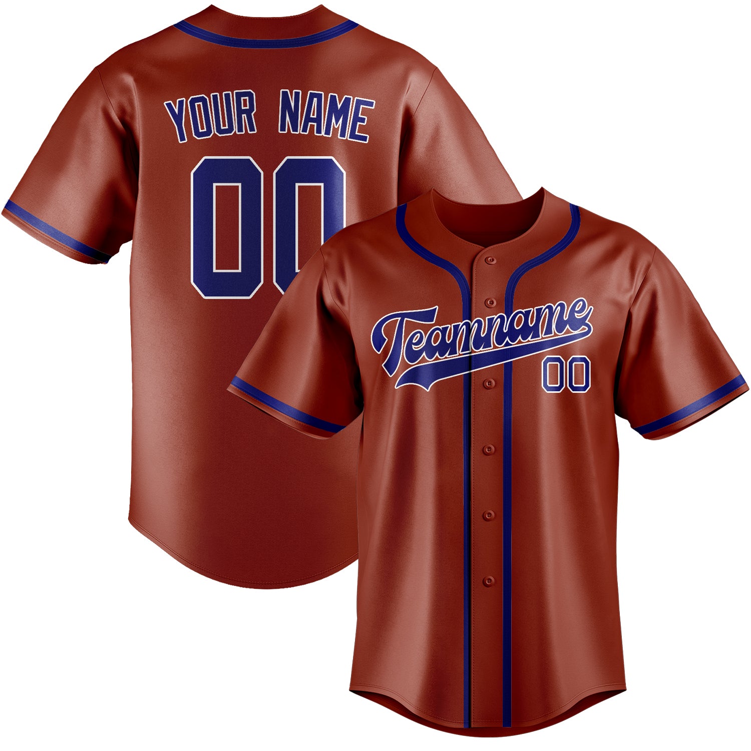 Custom Coral Red Sky Blue Baseball Jersey