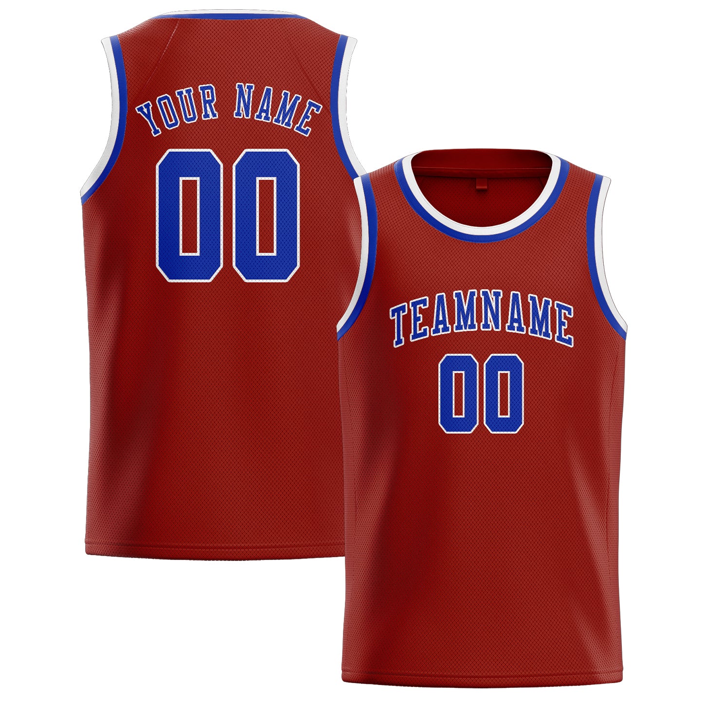 Custom Coral Red Sky Blue Basketball Jersey