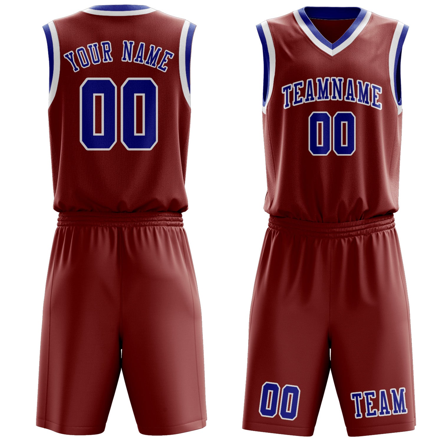 Custom Coral Red Sky Blue Basketball Set