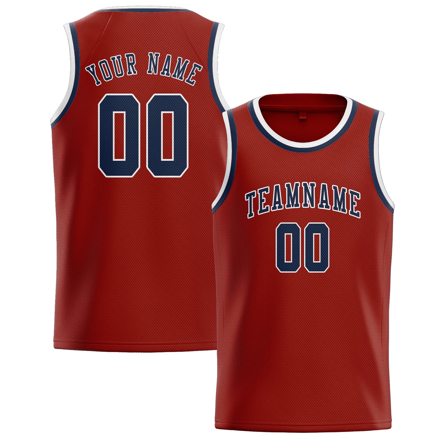 Custom Coral Red Blue Basketball Jersey