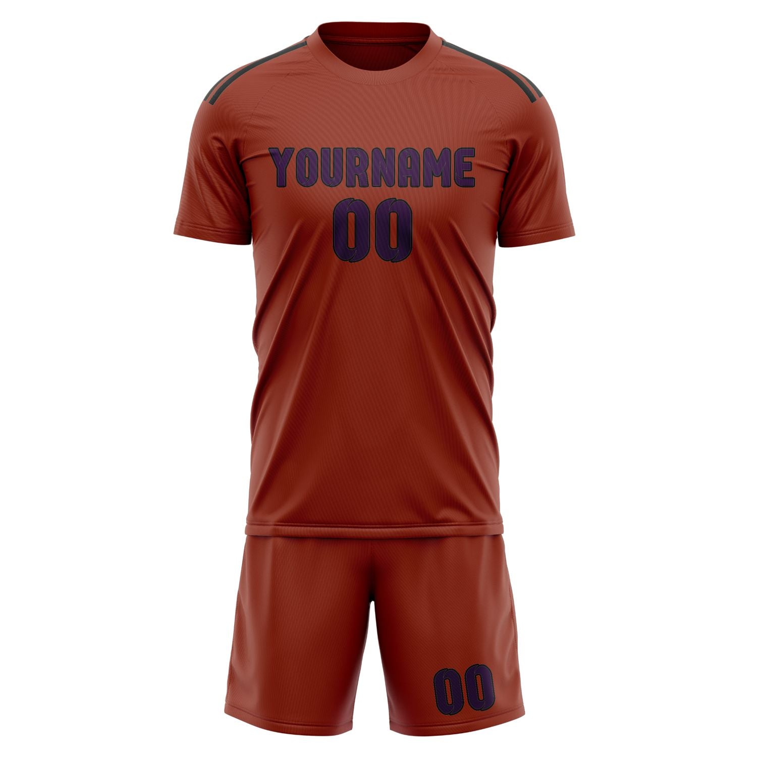Custom Coral Red Purple Soccer Set