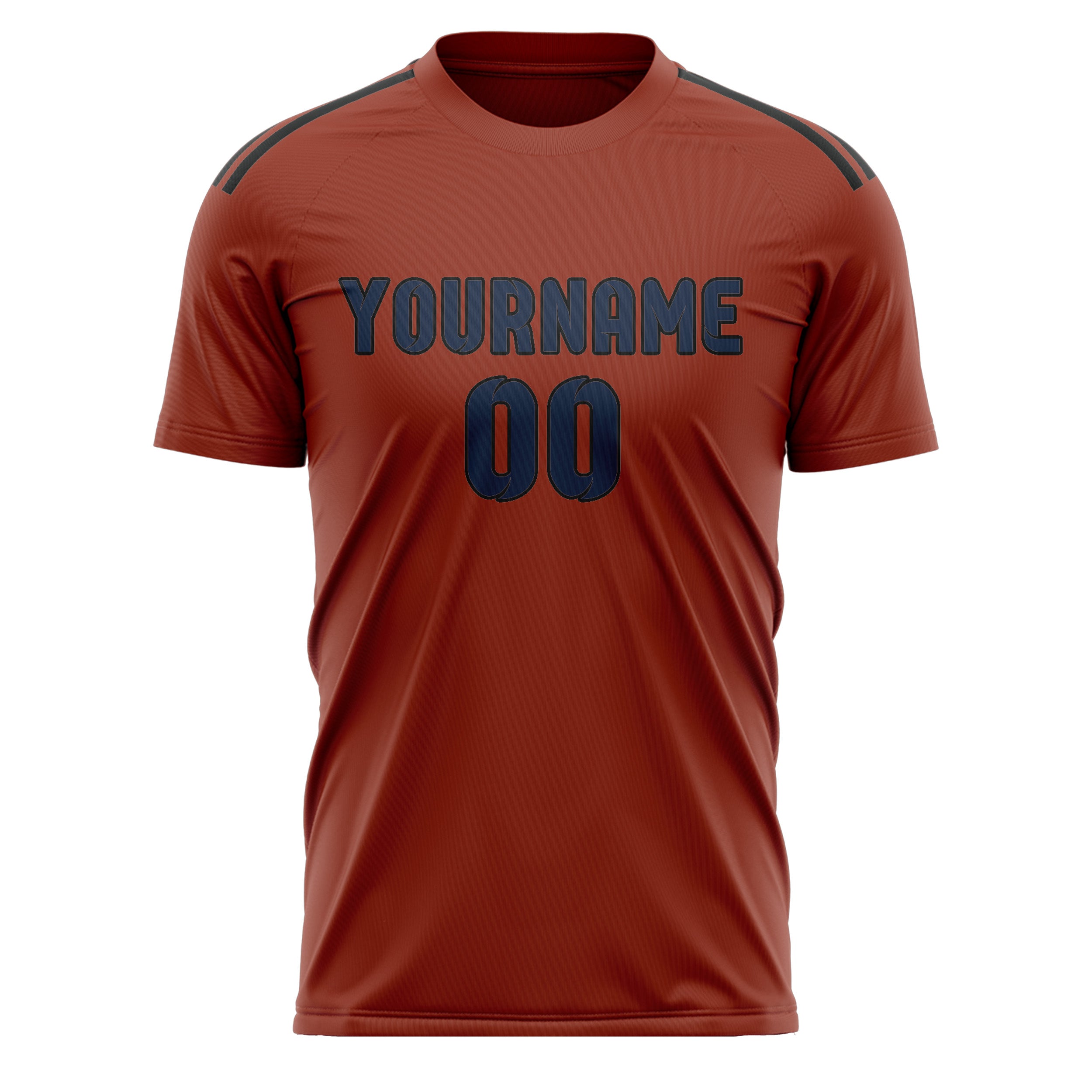 Custom Coral Red Blue Soccer Jersey