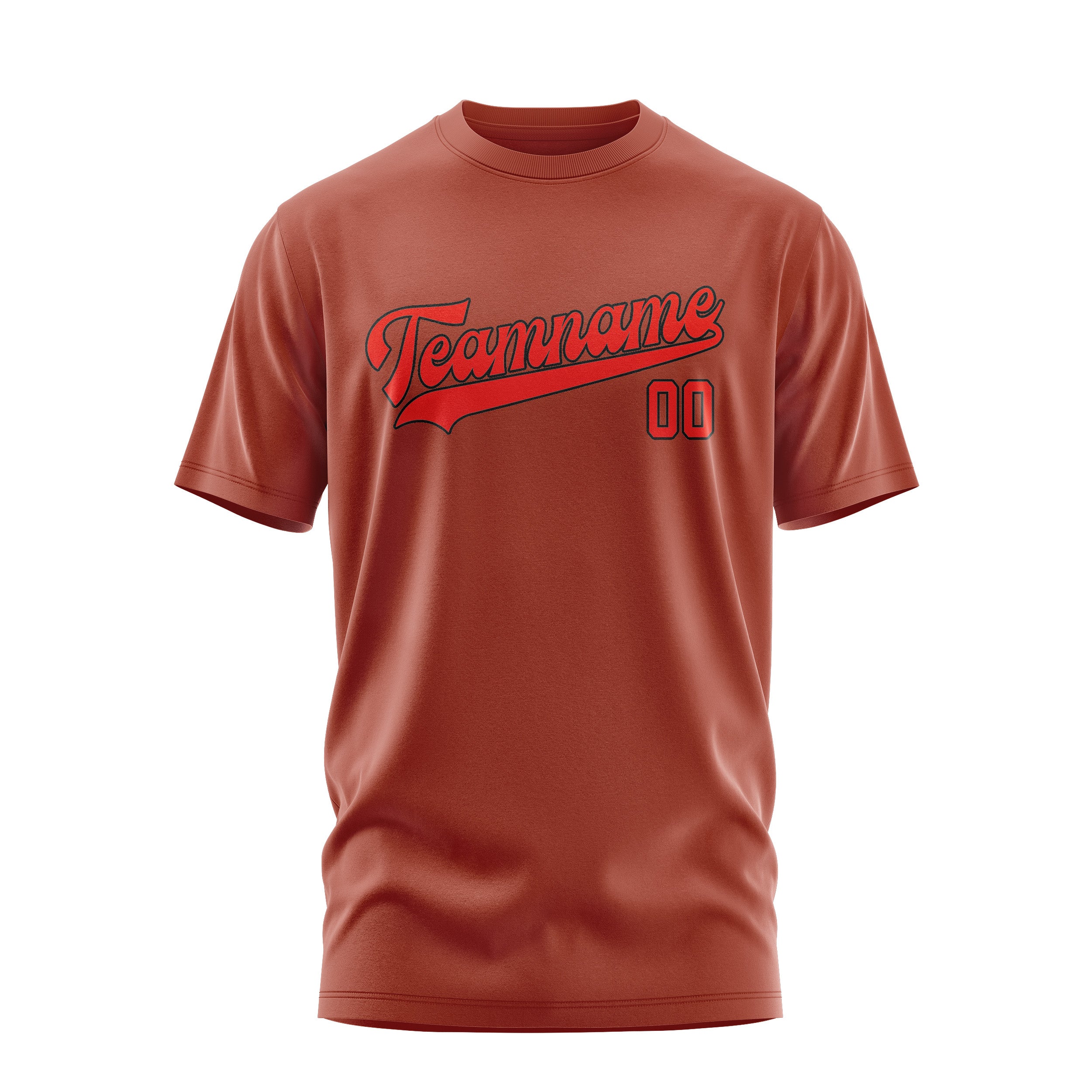 Custom Coral Red Orange Red T-Shirt