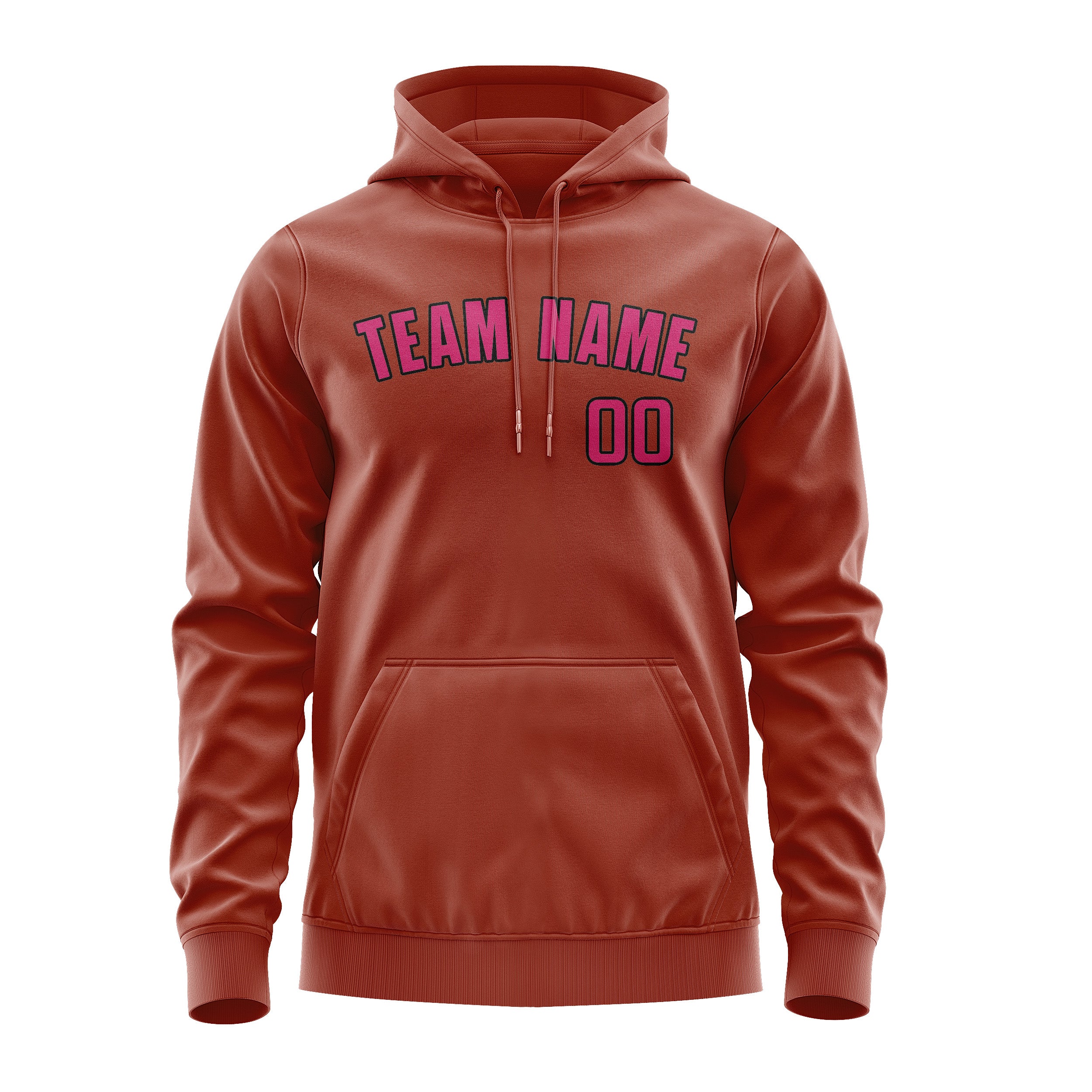 Custom Coral Red Pink Hoodie