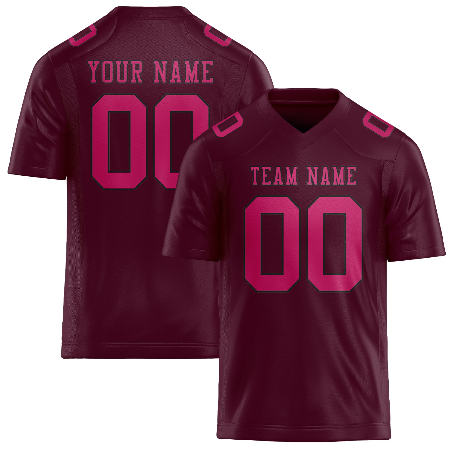 Custom Coral Red Pink Football Jersey