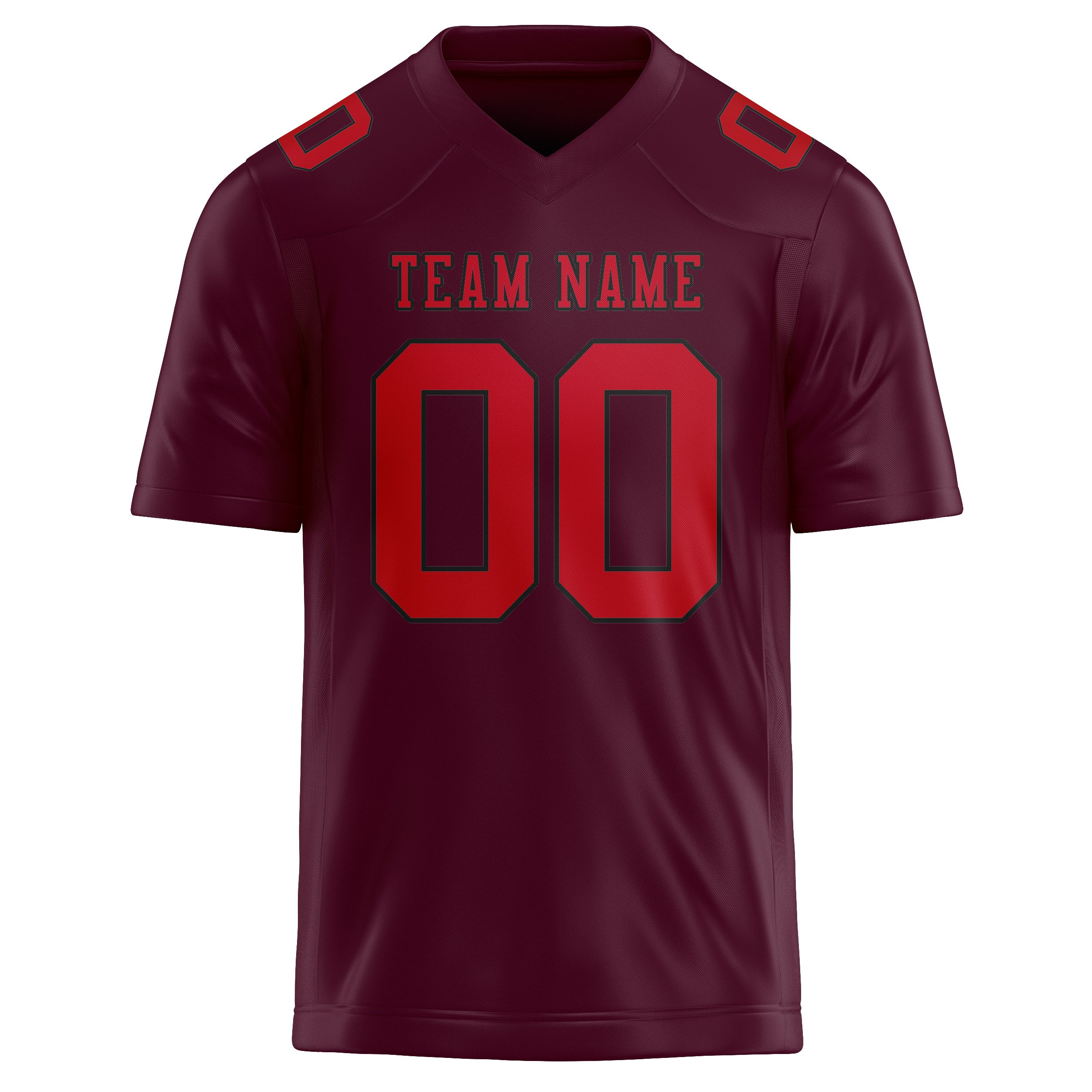 Custom Coral Red Red Football Jersey