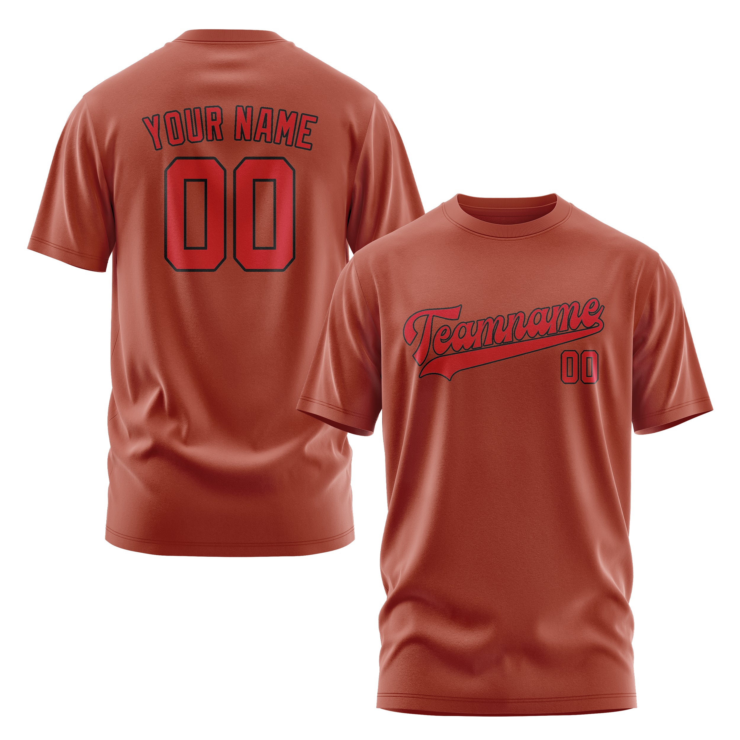 Custom Coral Red Red T-Shirt