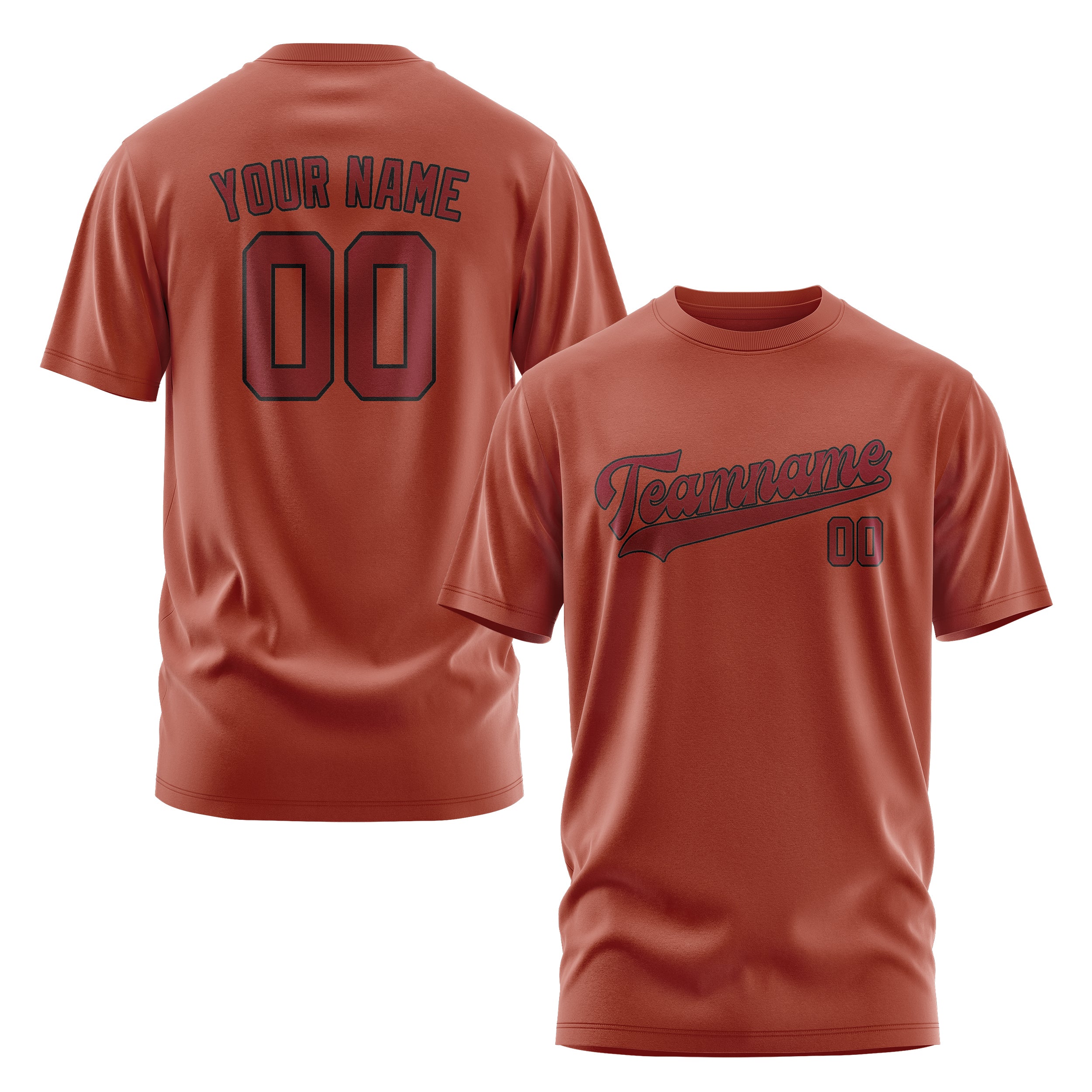 Custom Coral Red Crimson Red T-Shirt