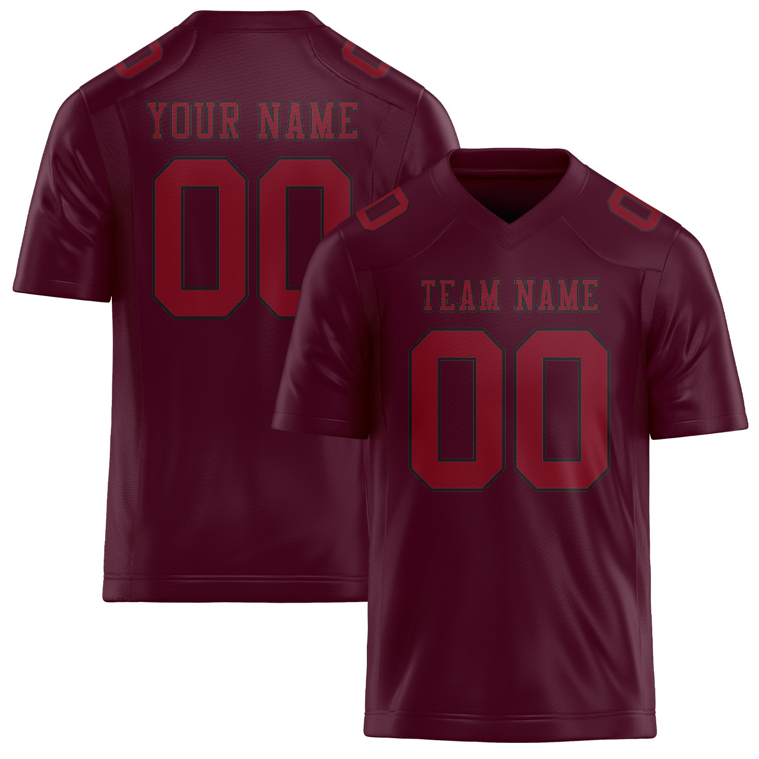Custom Coral Red Crimson Red Football Jersey