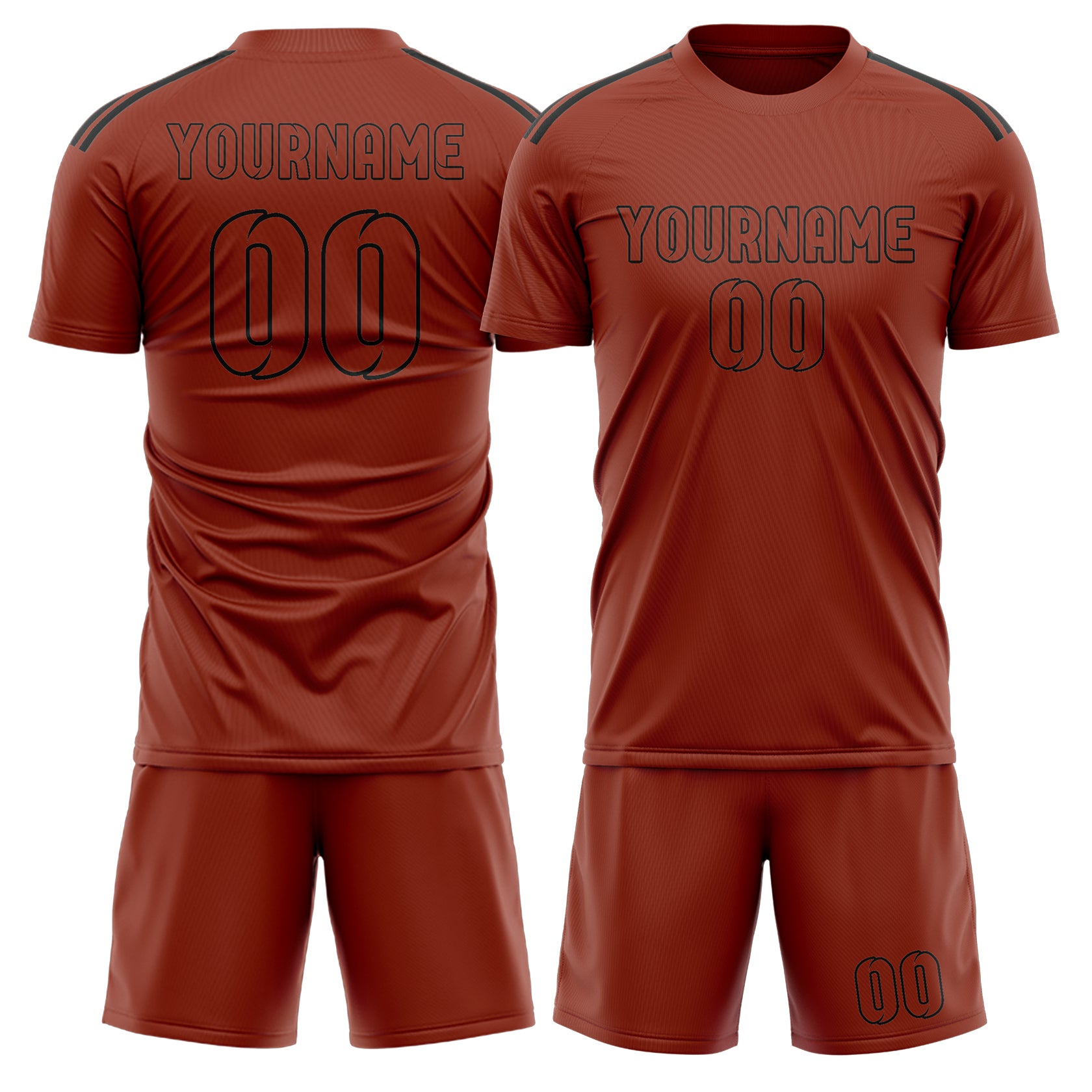 Custom Coral Red Coral Red Soccer Set
