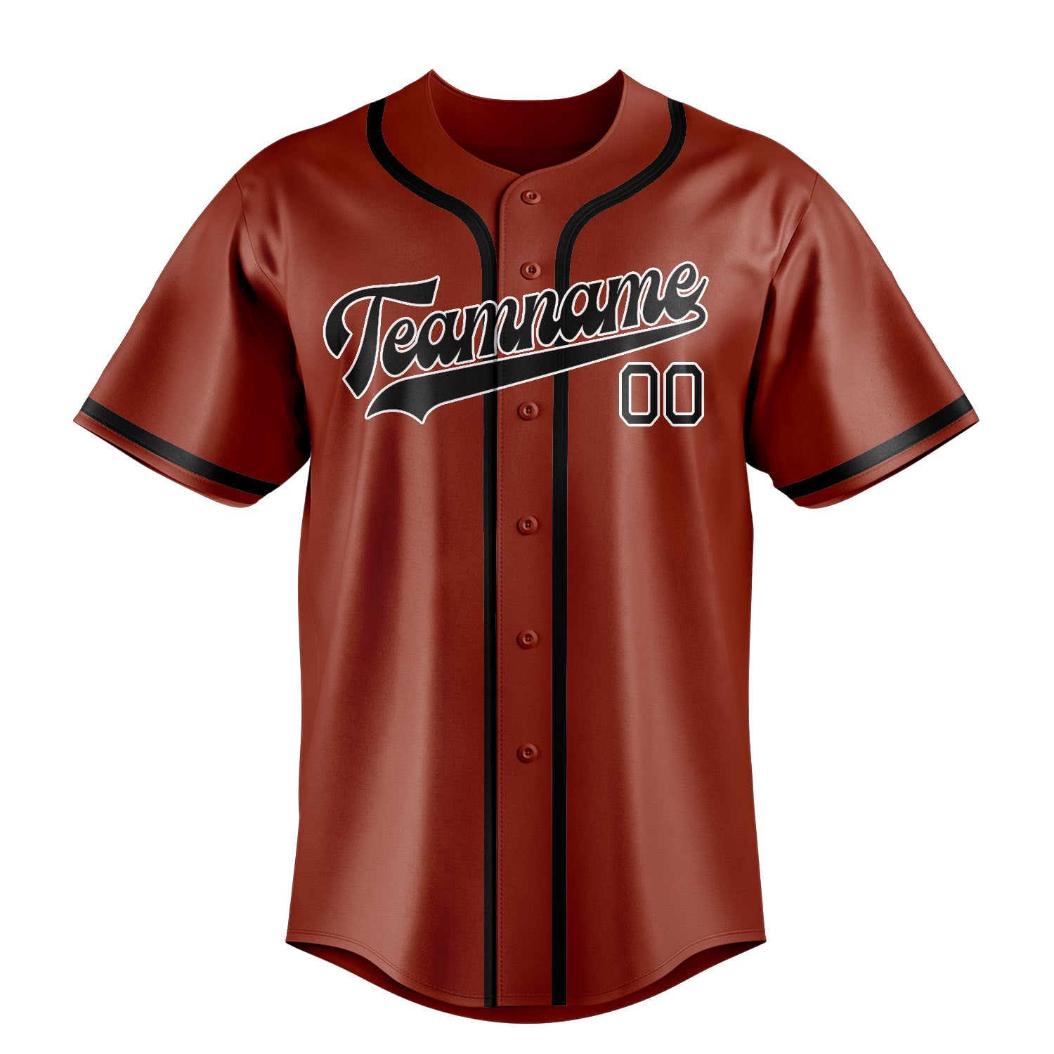 Custom Coral Red Black Baseball Jersey
