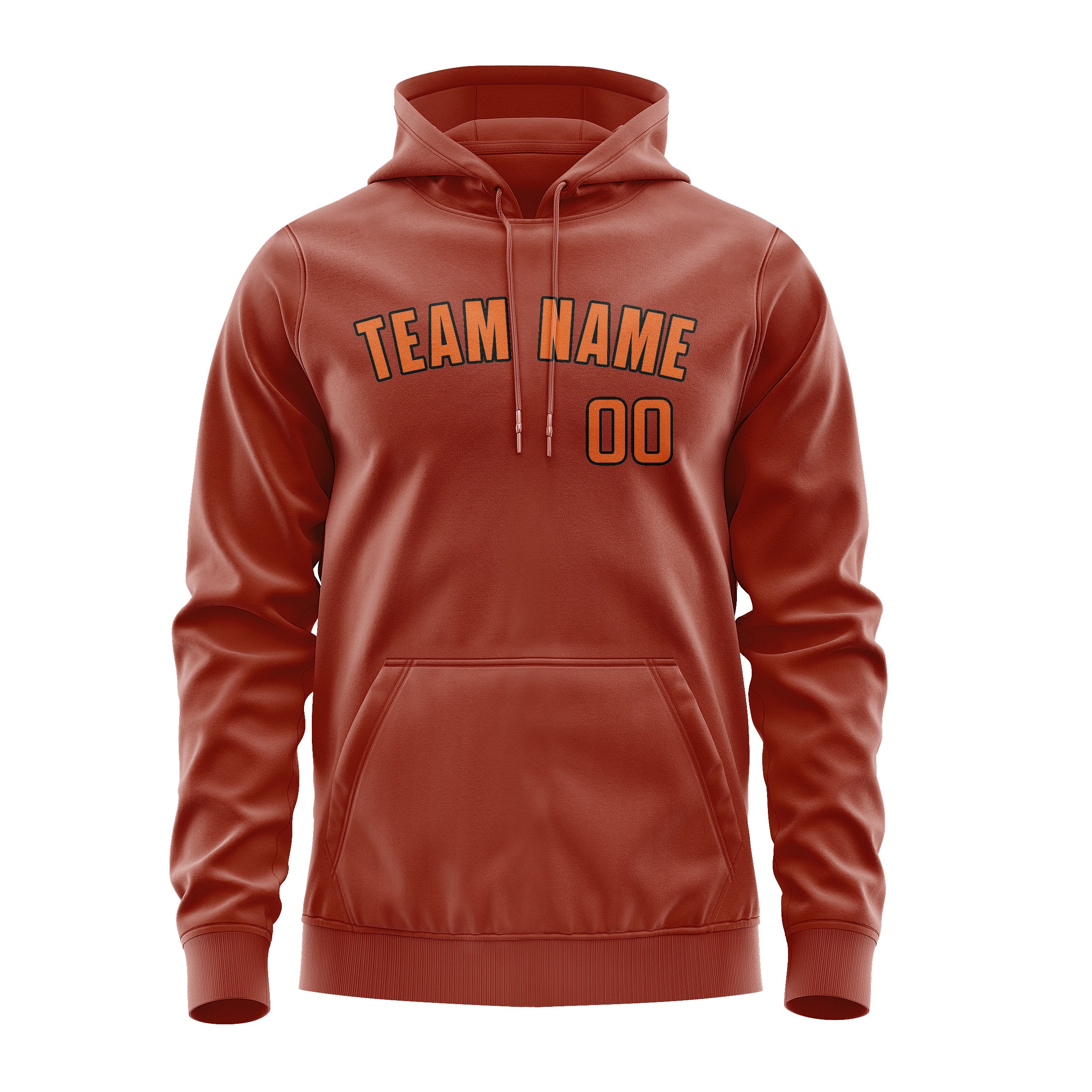 Custom Coral Red Orange Hoodie