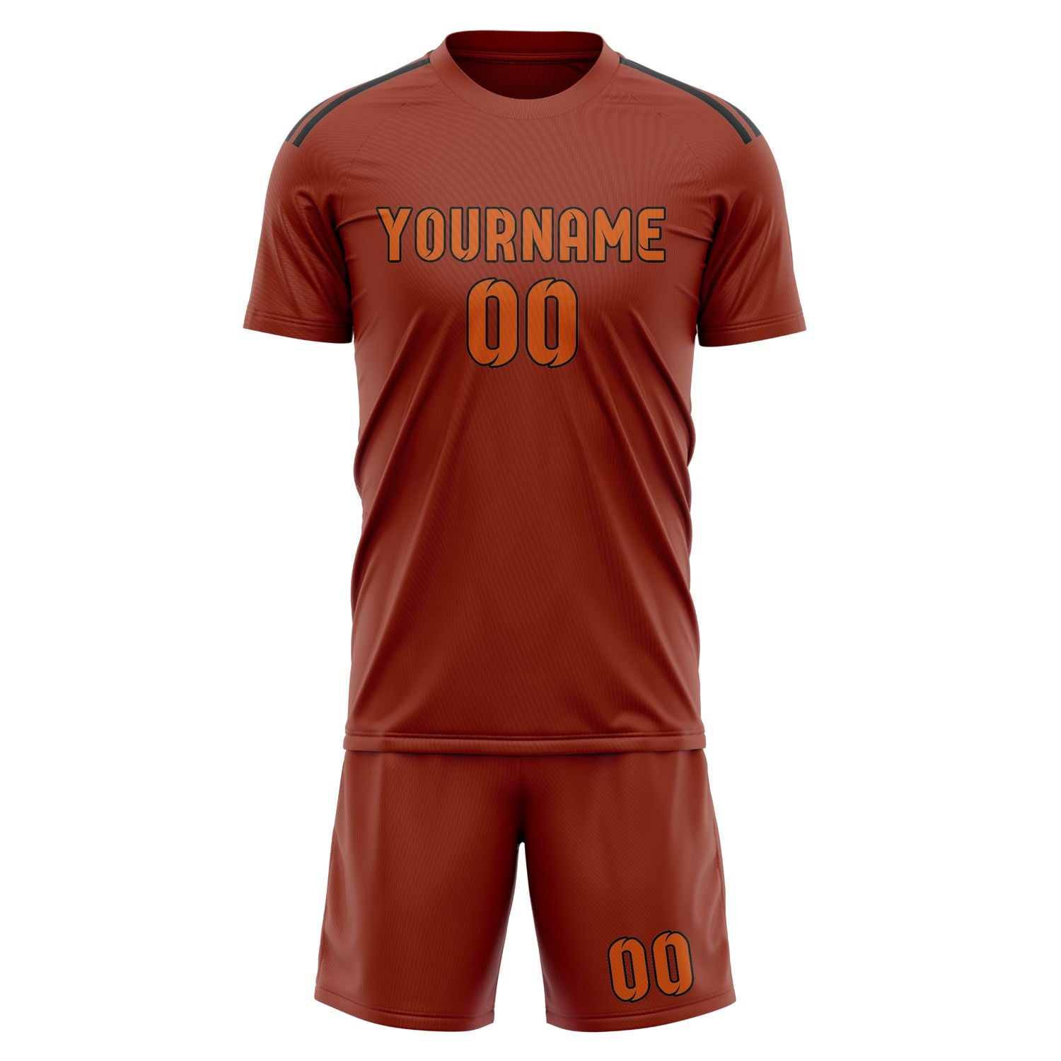 Custom Coral Red Orange Soccer Set