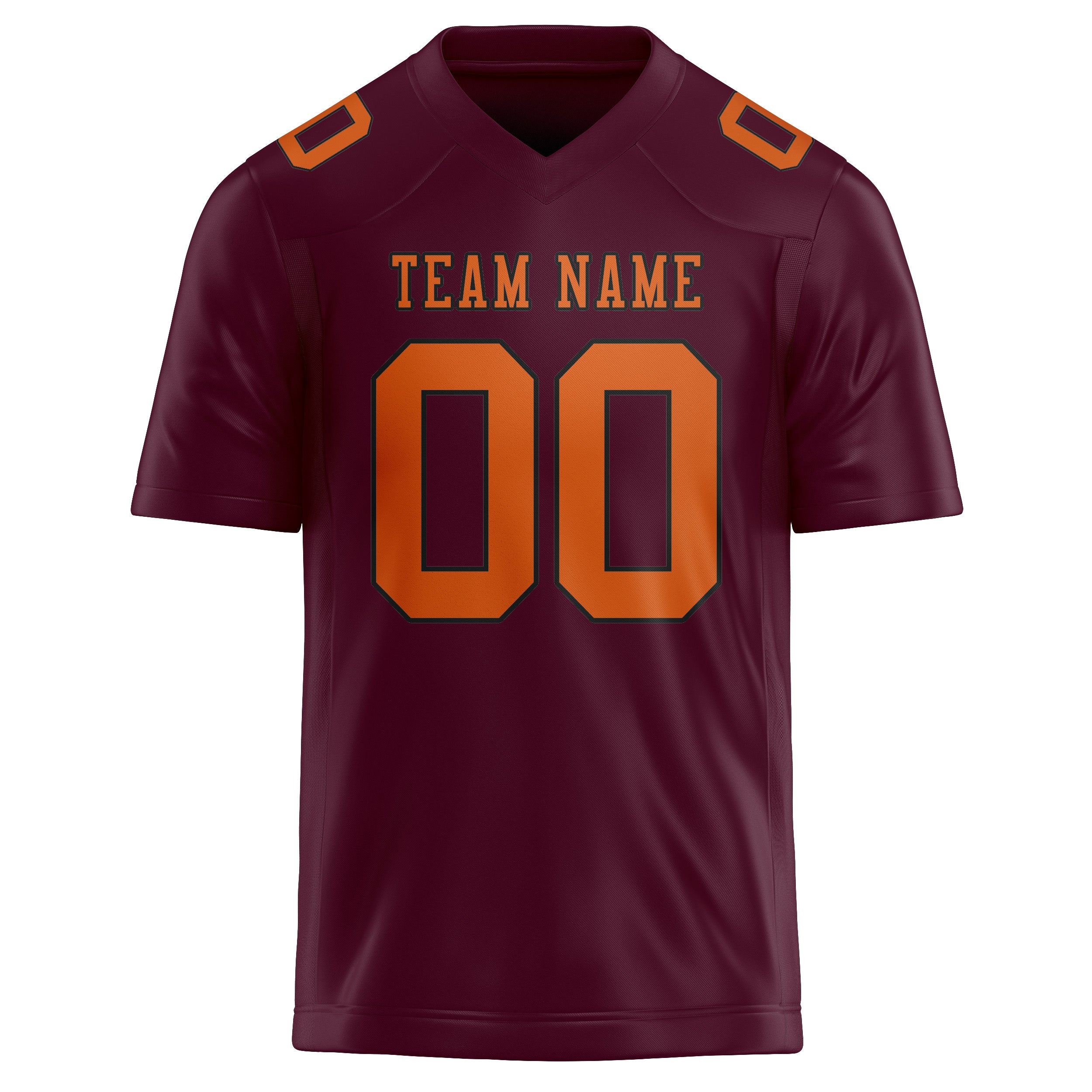 Custom Coral Red Orange Football Jersey