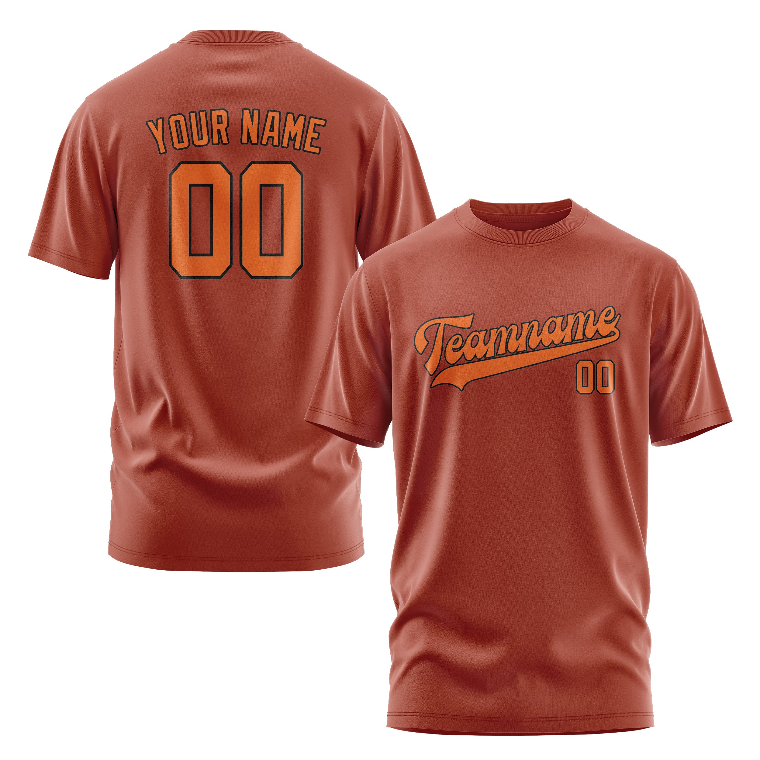 Custom Coral Red Orange T-Shirt