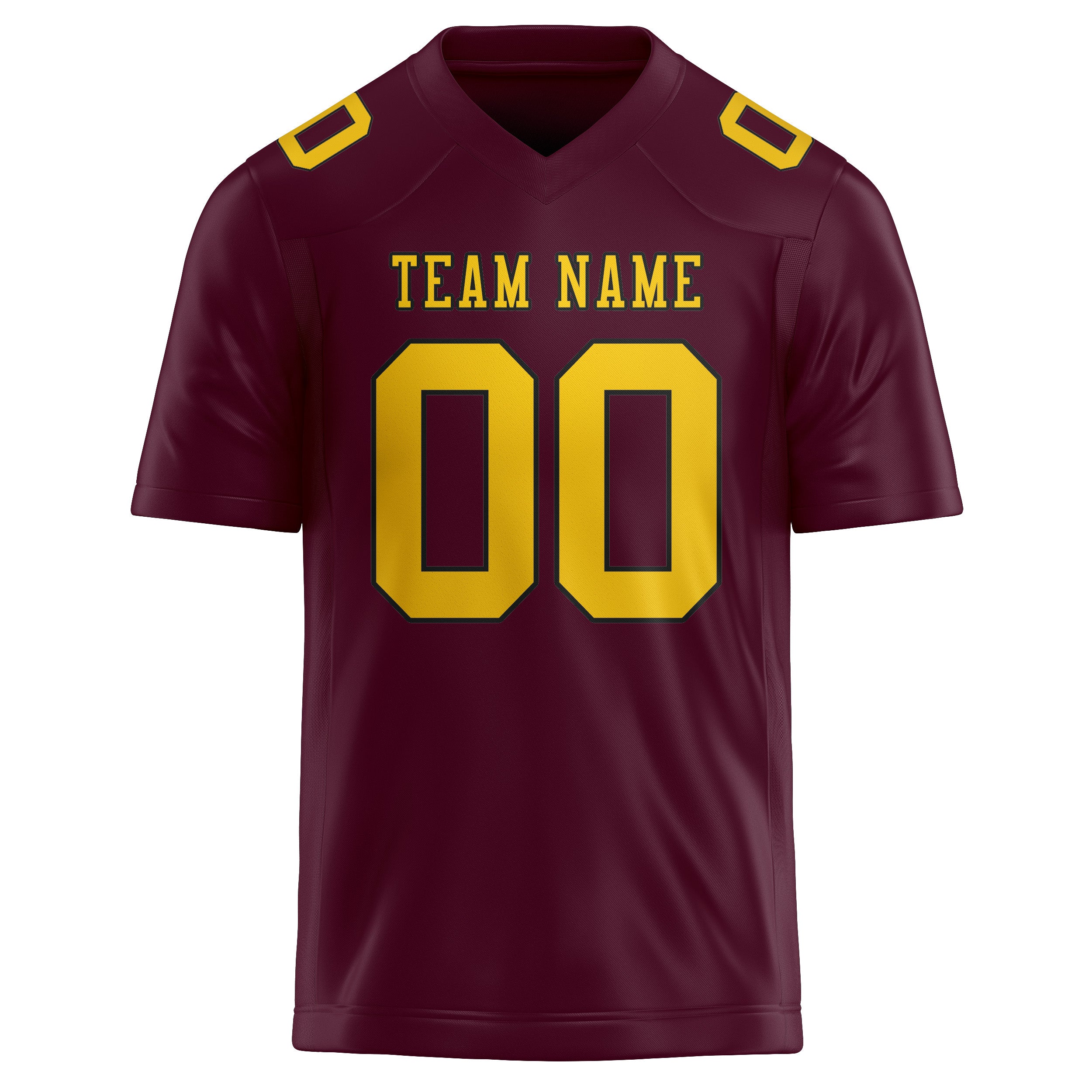 Custom Coral Red Gold Football Jersey