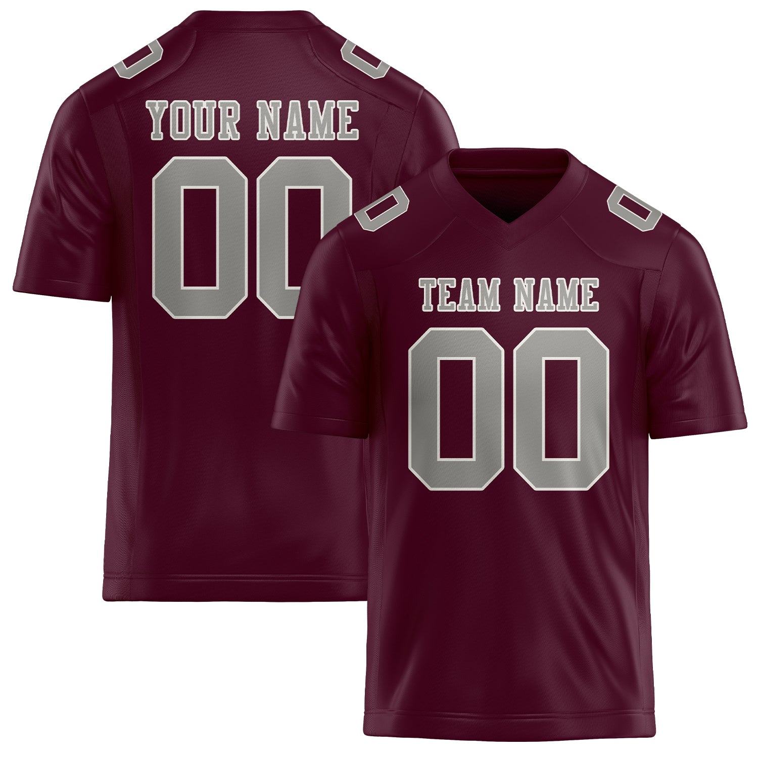 Custom Coral Red Gray Football Jersey