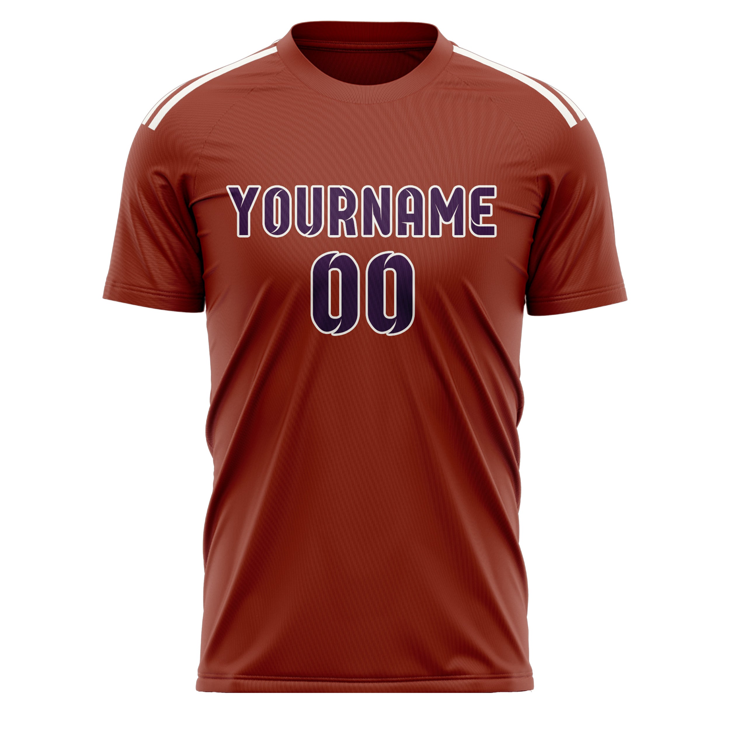Custom Coral Red Purple Soccer Jersey