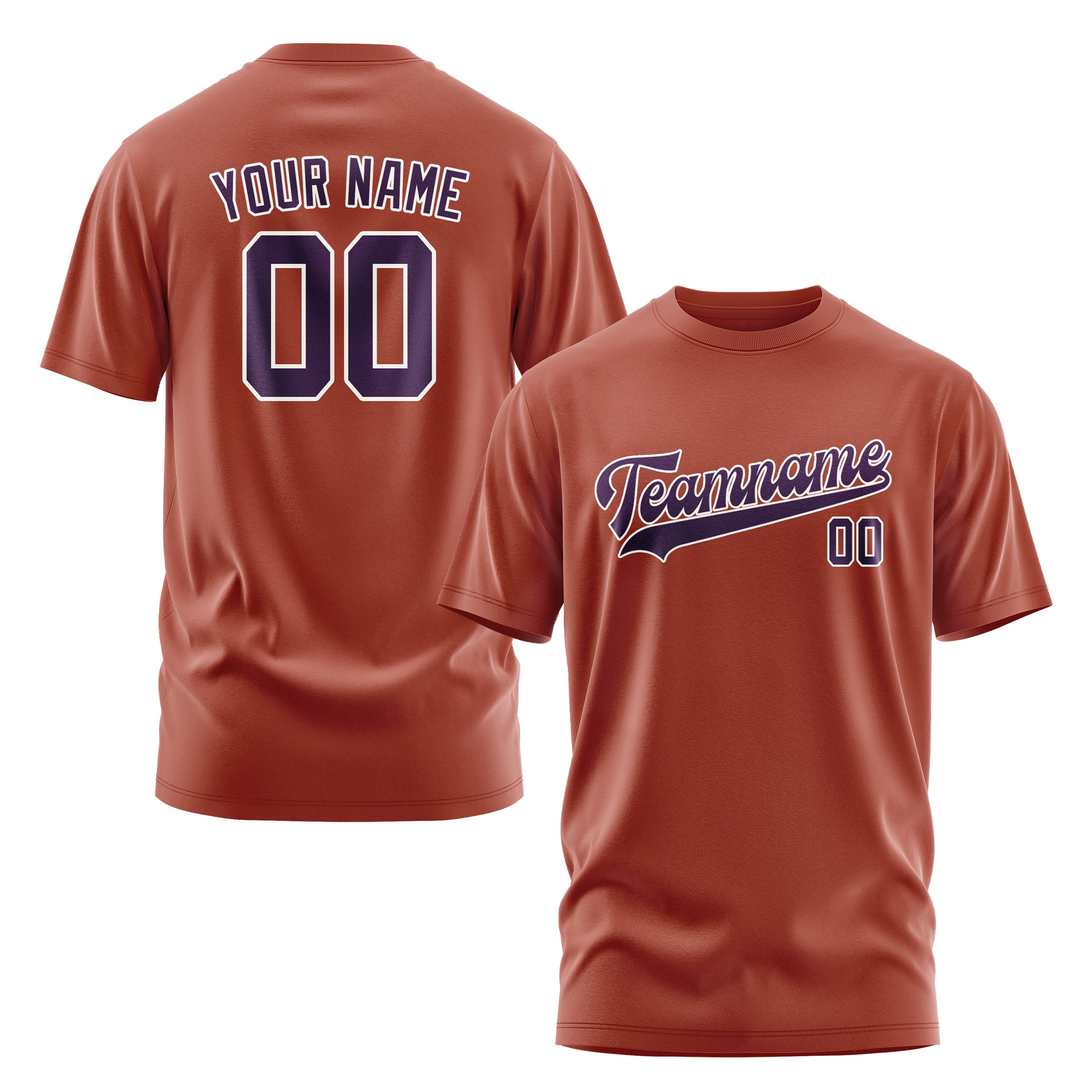Custom Coral Red Purple T-Shirt