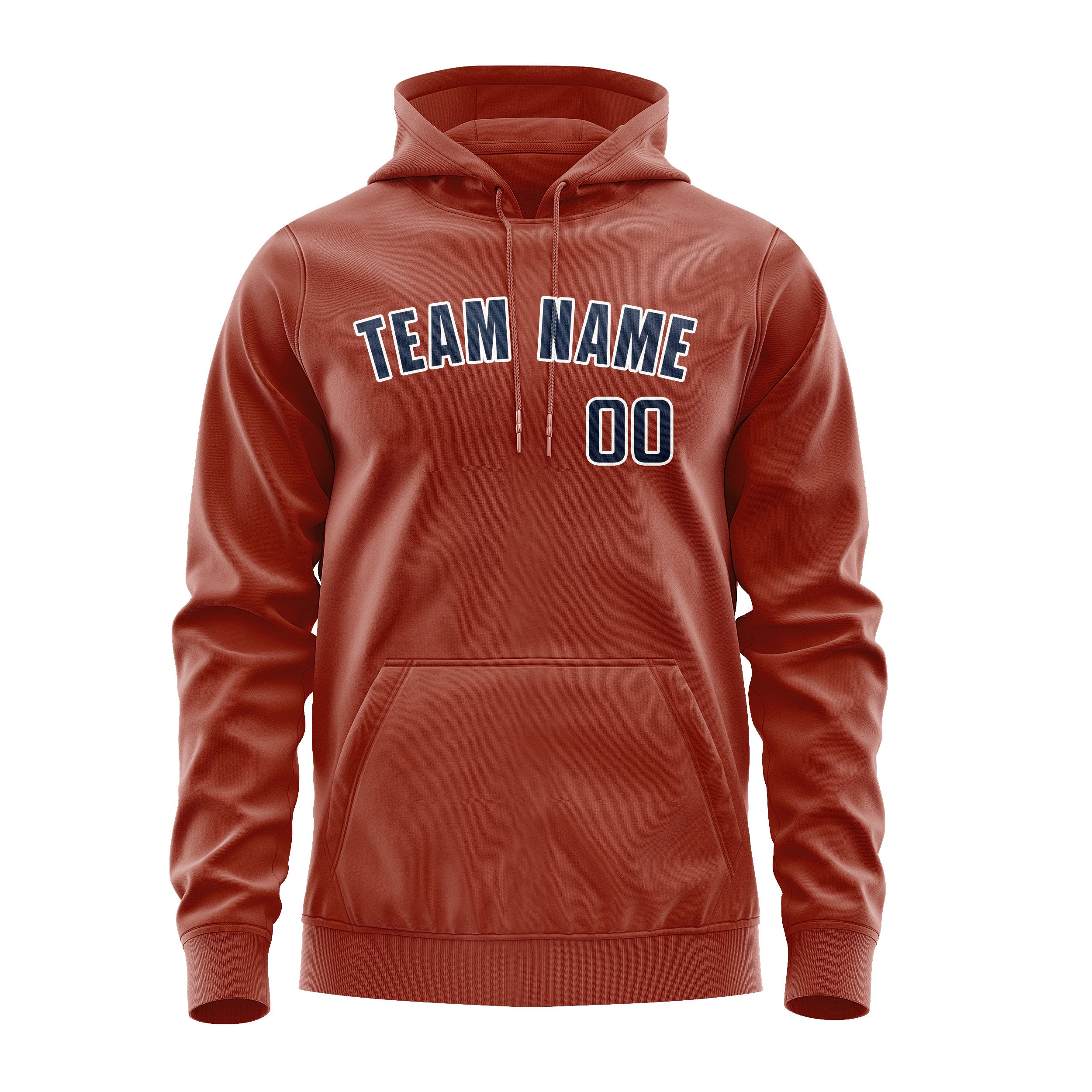 Custom Coral Red Blue Hoodie