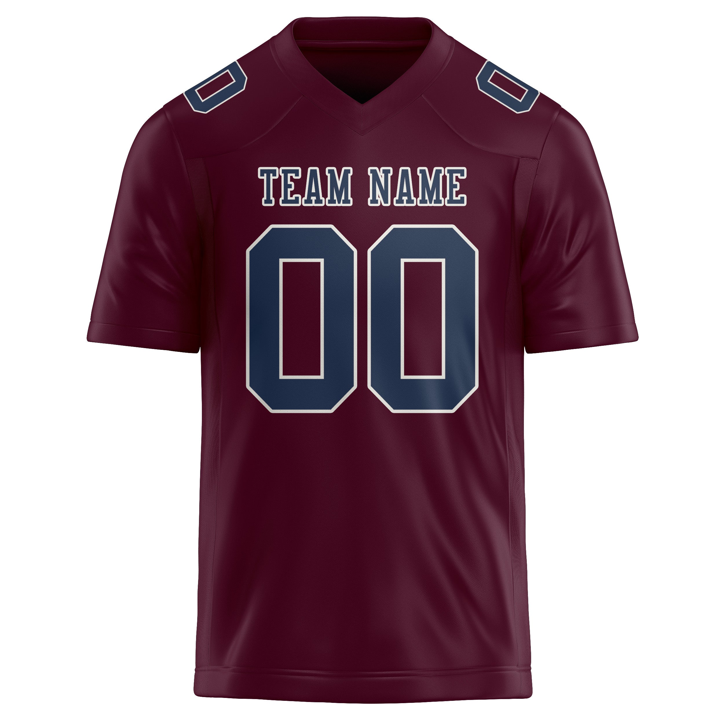 Custom Coral Red Blue Football Jersey