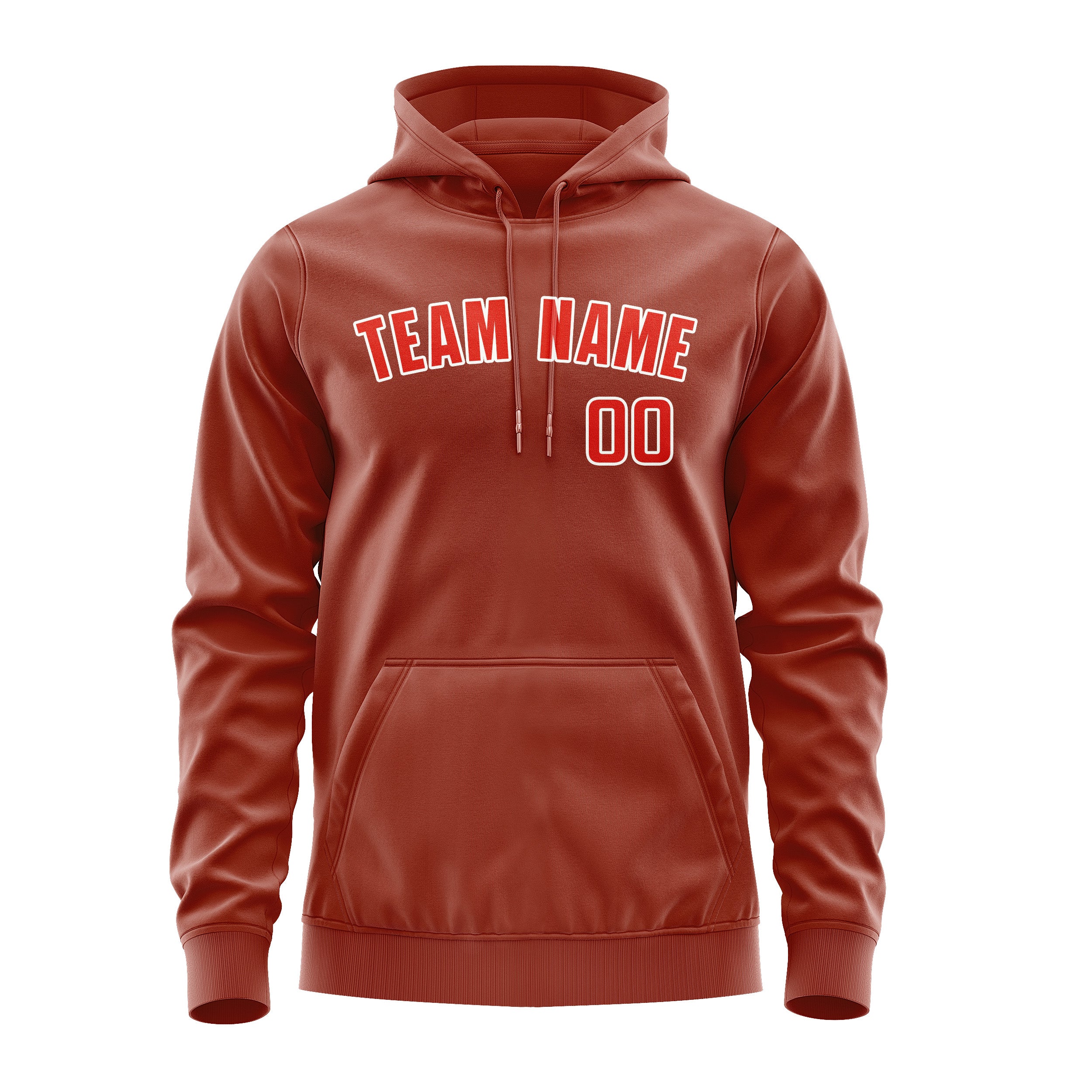 Custom Coral Red Orange Red Hoodie