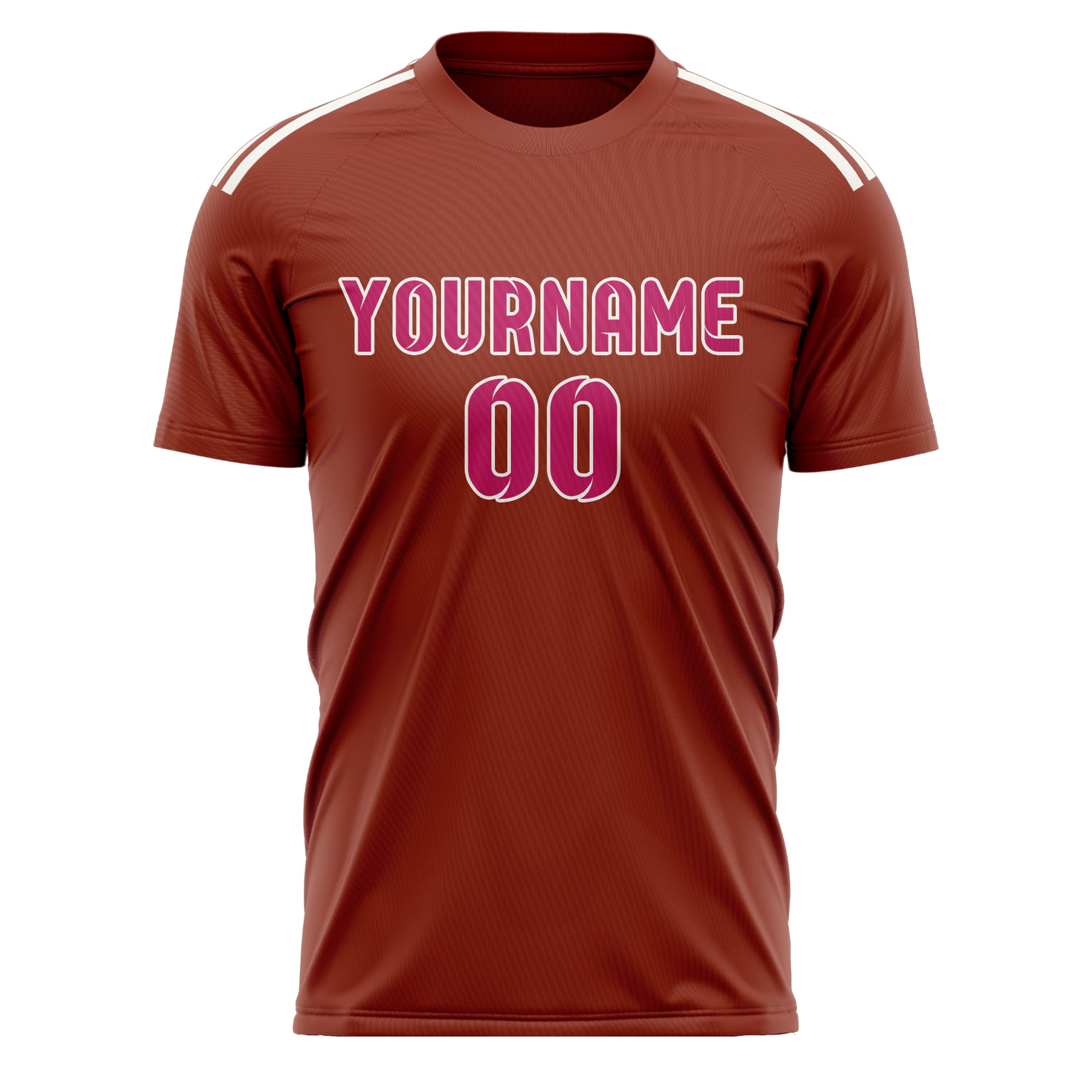 Custom Coral Red Pink Soccer Jersey