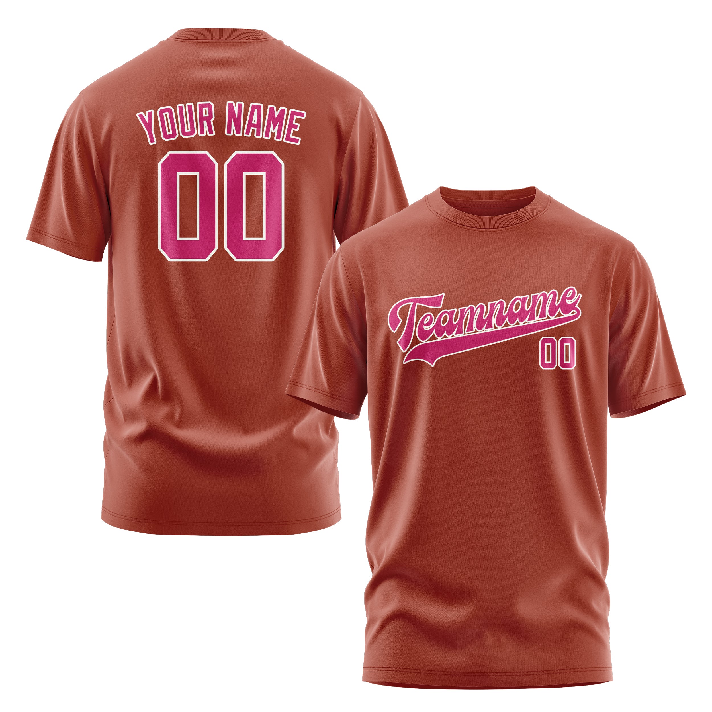 Custom Coral Red Pink T-Shirt