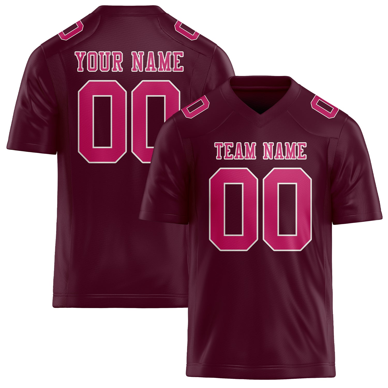 Custom Coral Red Pink Football Jersey