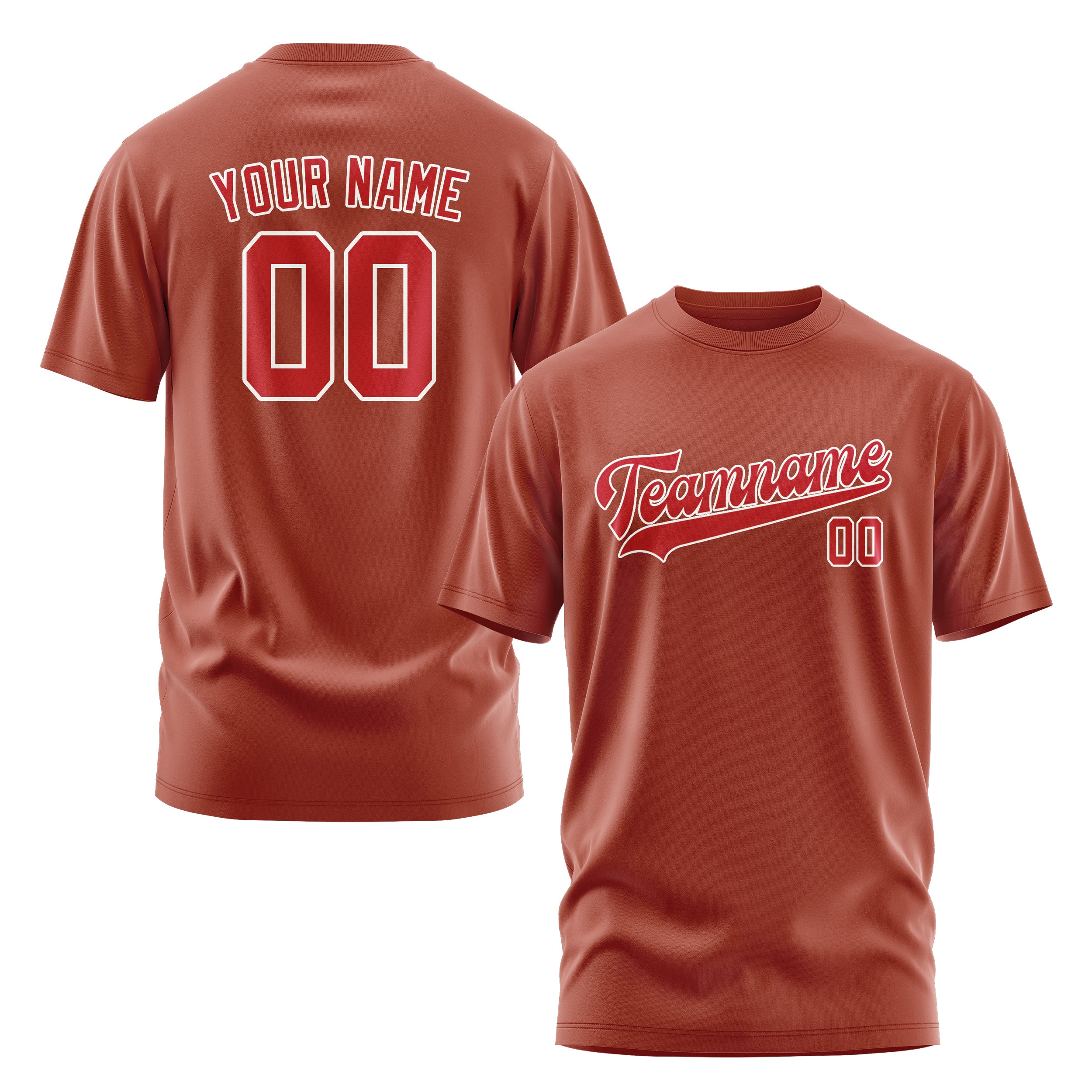 Custom Coral Red Red T-Shirt
