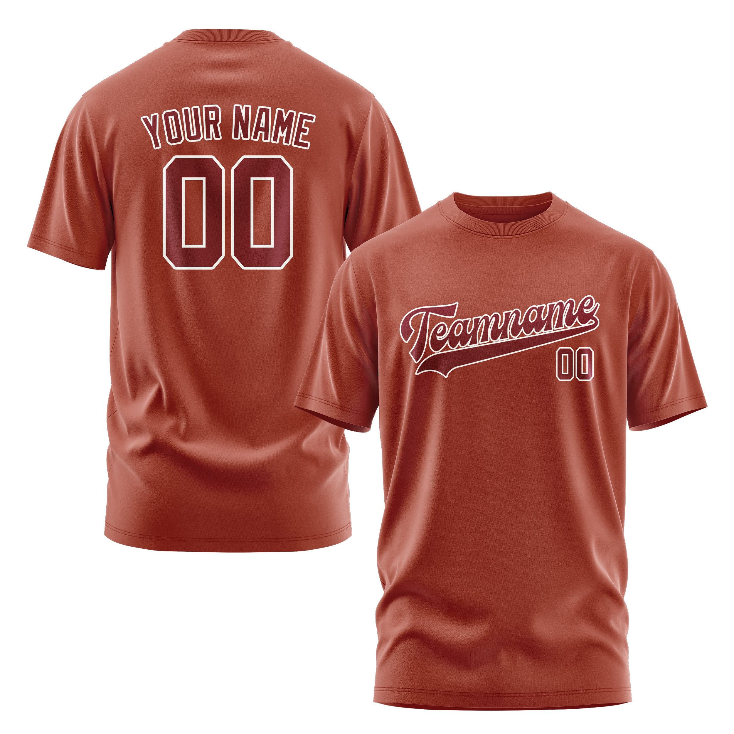 Custom Coral Red Crimson Red T-Shirt