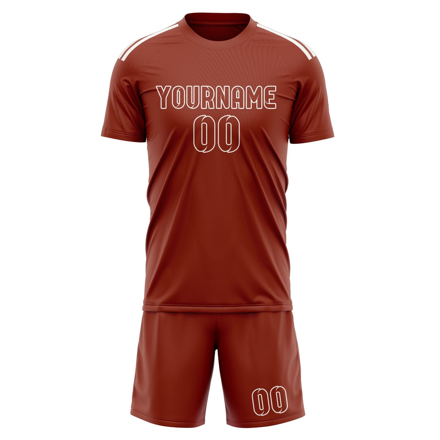 Custom Coral Red Coral Red Soccer Set