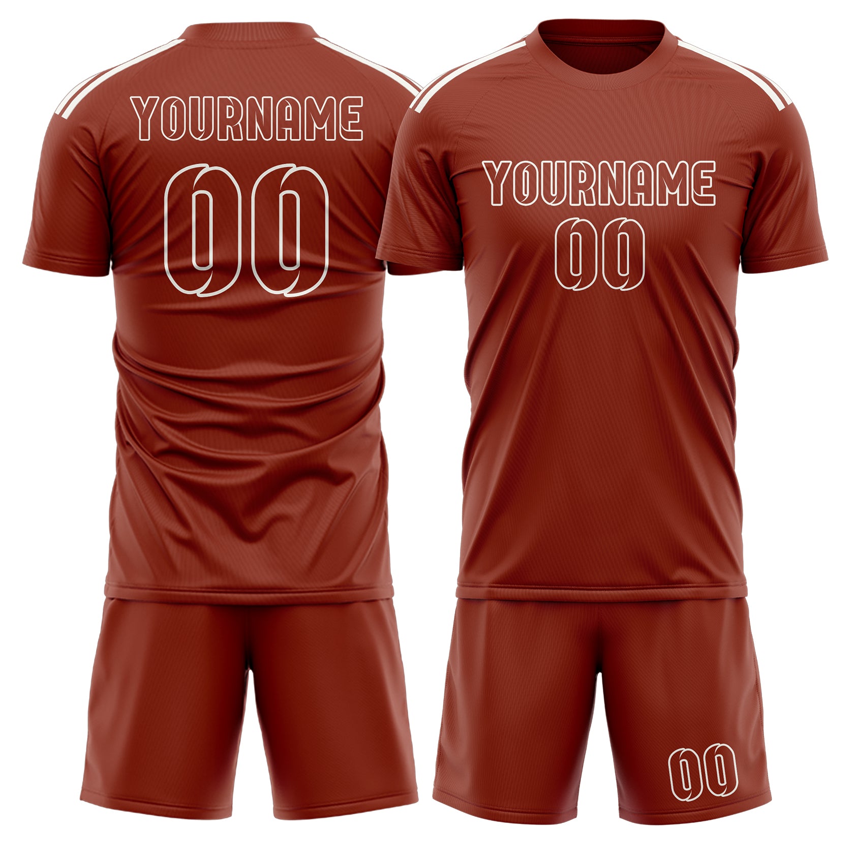 Custom Coral Red Coral Red Soccer Set