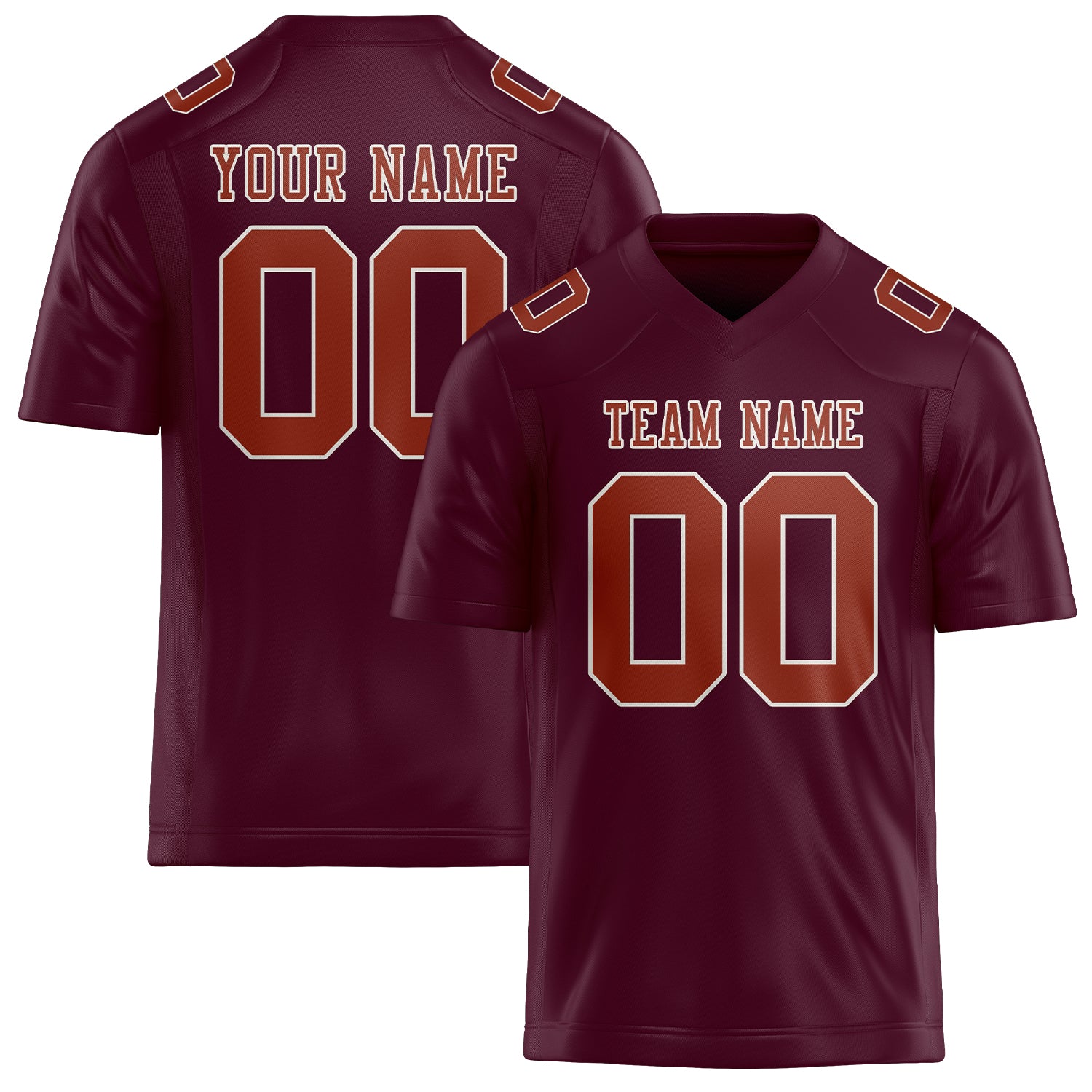 Custom Coral Red Coral Red Football Jersey