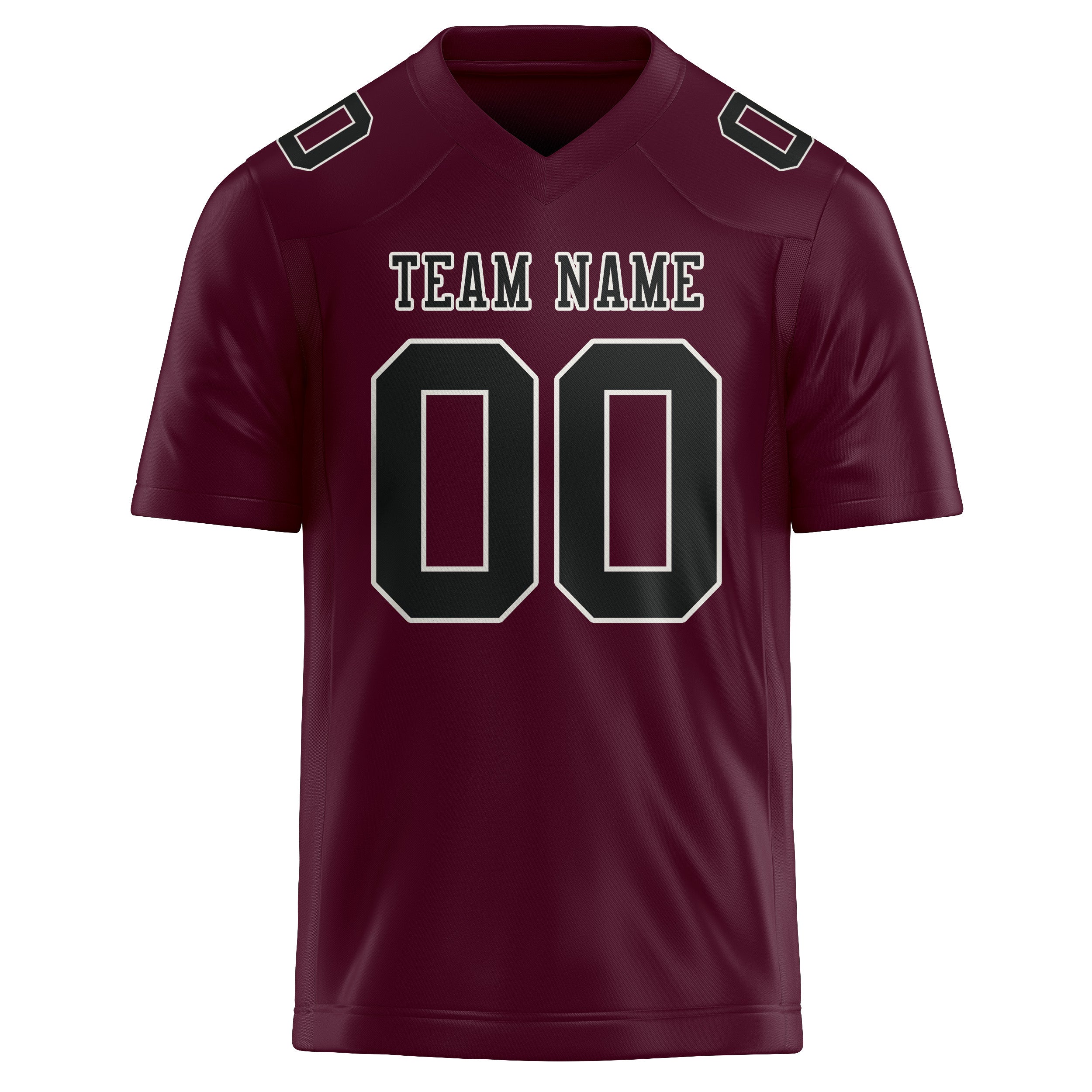 Custom Coral Red Black Football Jersey