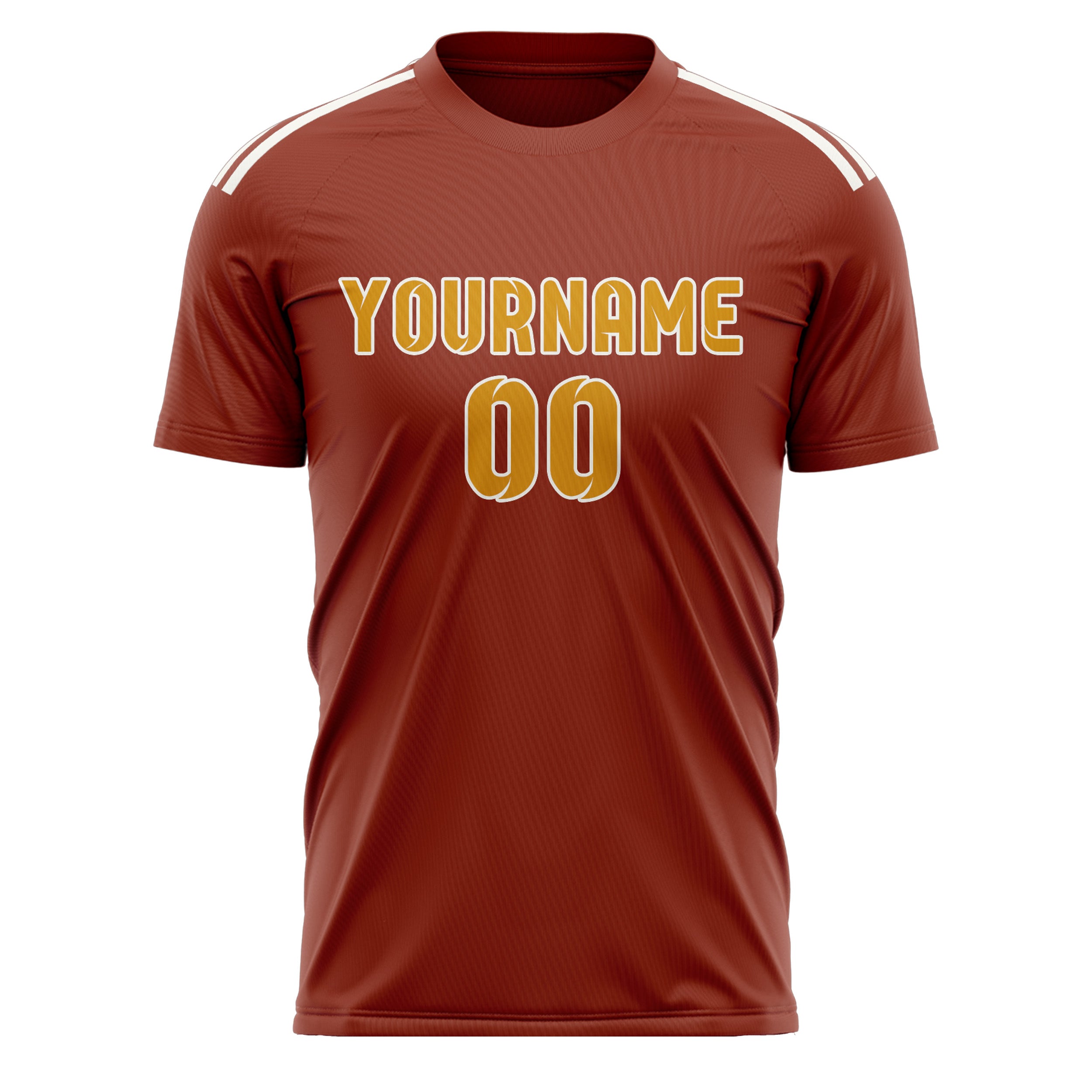 Custom Coral Red Yellow Soccer Jersey